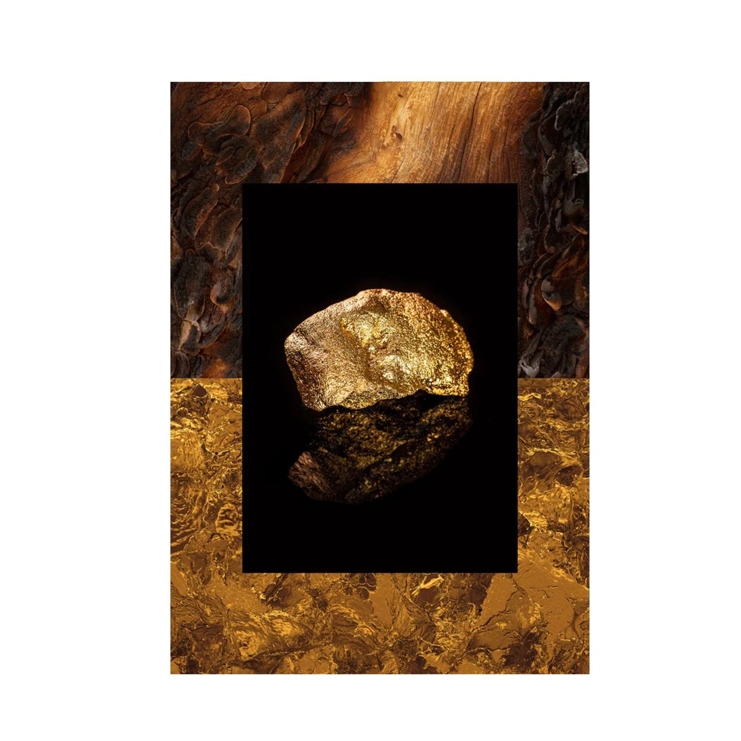 Luxury fragrance for men with elegant gold and black artistic packaging from Private collection