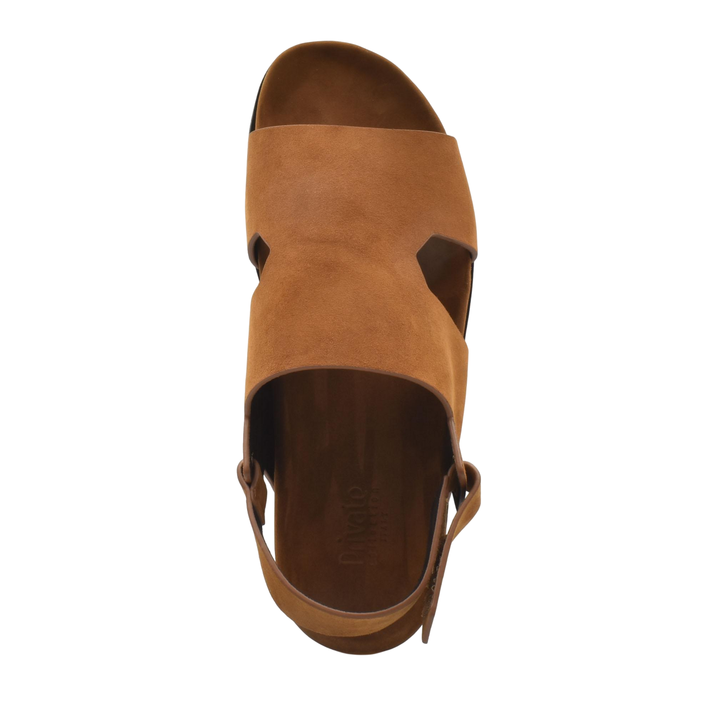 Brown leather Amorti Sangle footwear open-toe sandal with adjustable back strap