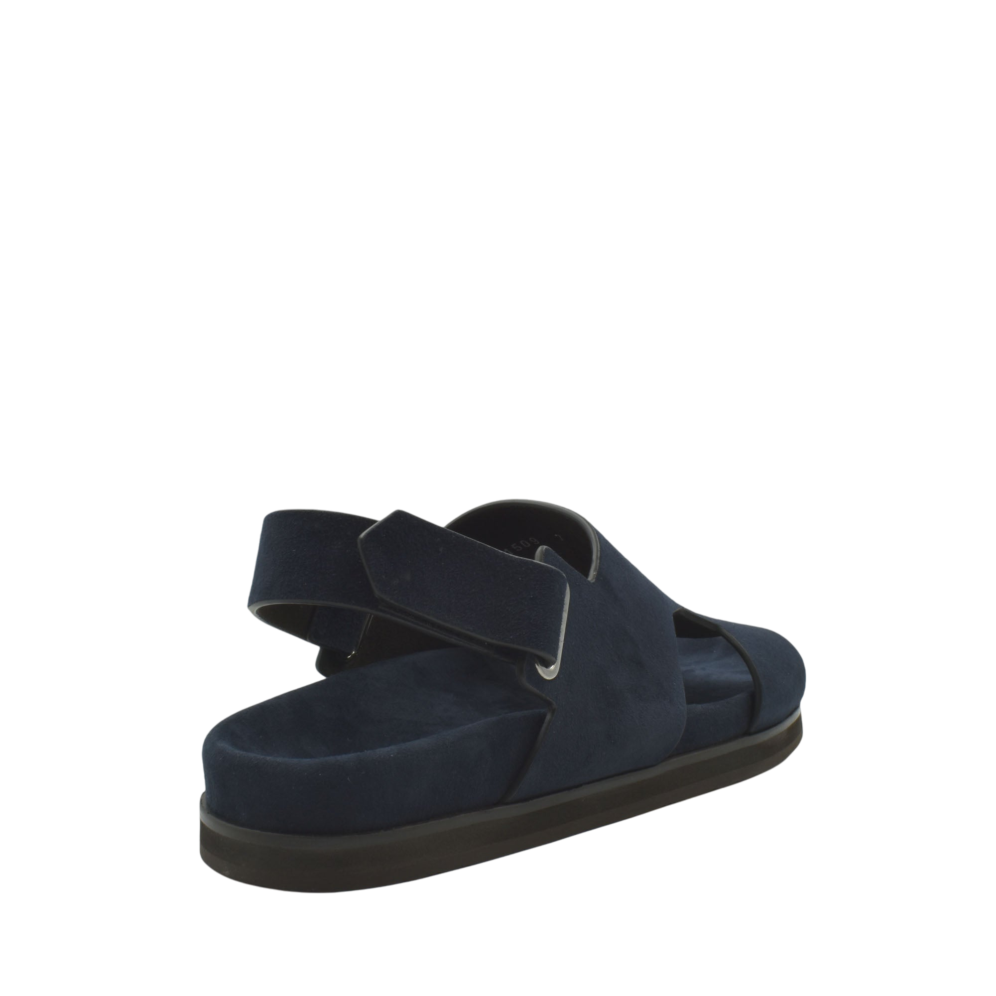 Navy blue Amorti Sangle footwear sandal with adjustable strap and cushioned sole for comfort