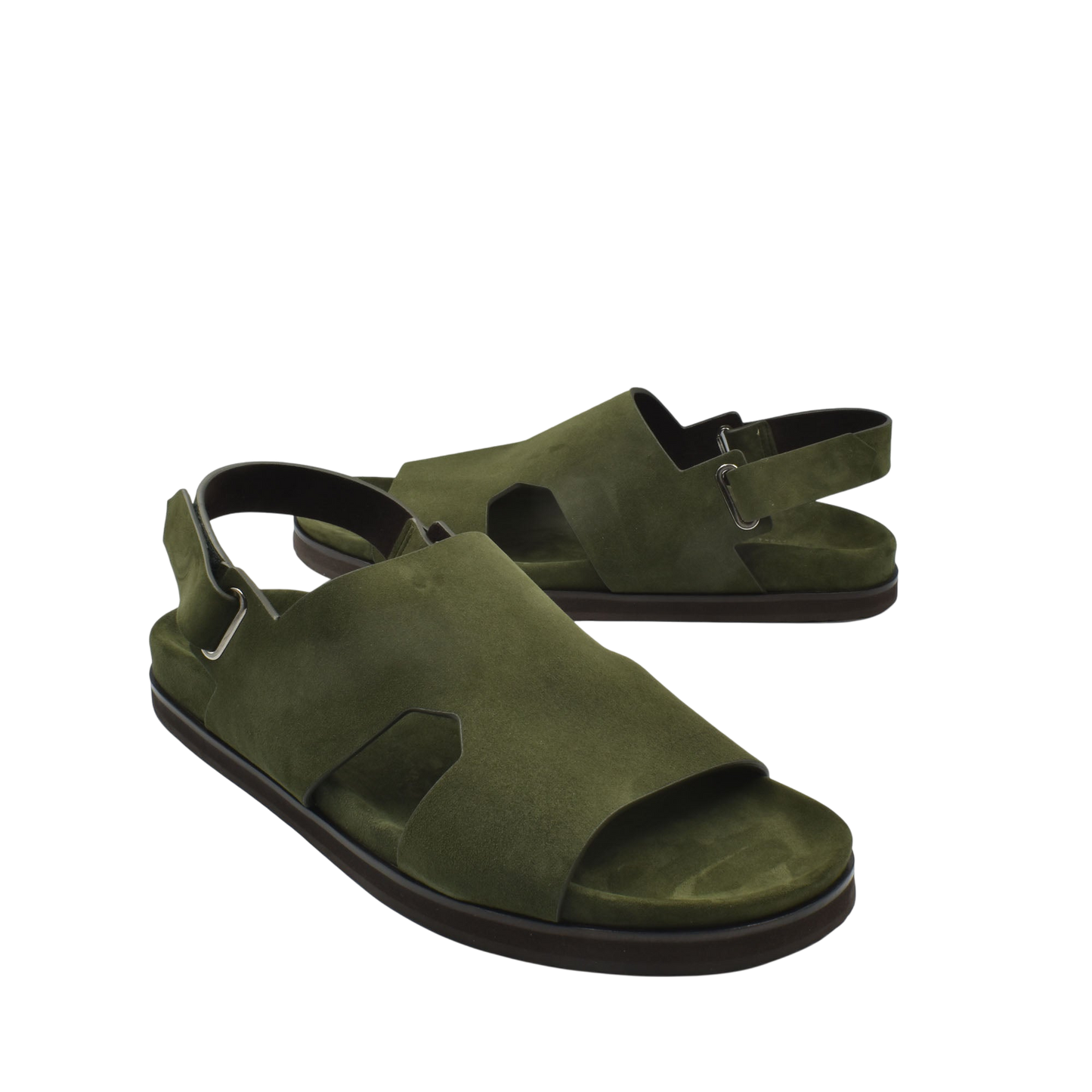 Olive green Amorti Sangle footwear sandals with adjustable strap and cushioned sole
