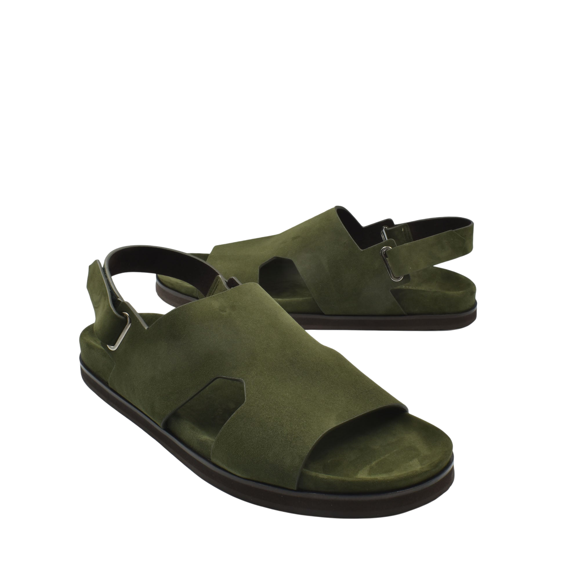 Olive green Amorti Sangle footwear sandals with adjustable strap and cushioned sole