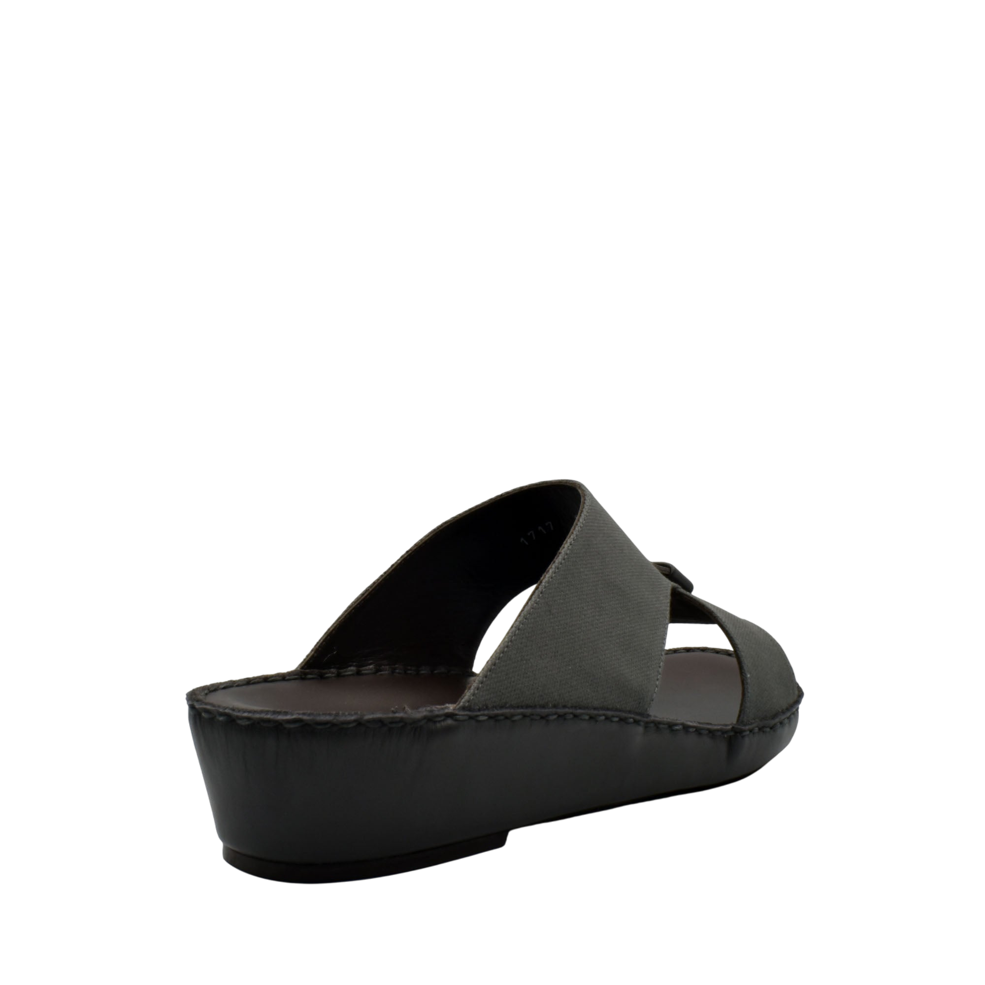 Black casual wedge sandals with open toes and wide straps for comfortable everyday wear