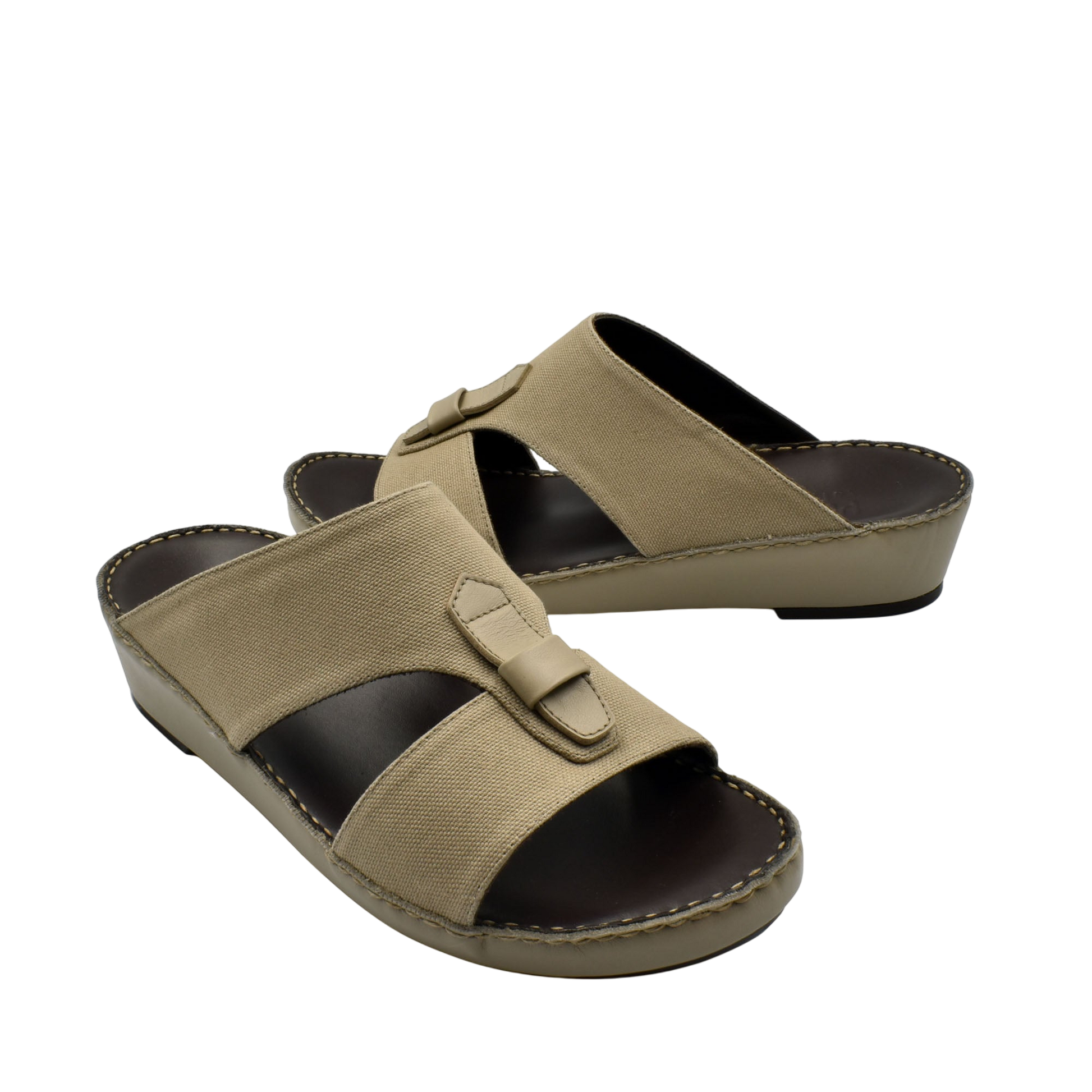 Beige casual wedge sandals with adjustable straps and cushioned footbed for everyday comfort