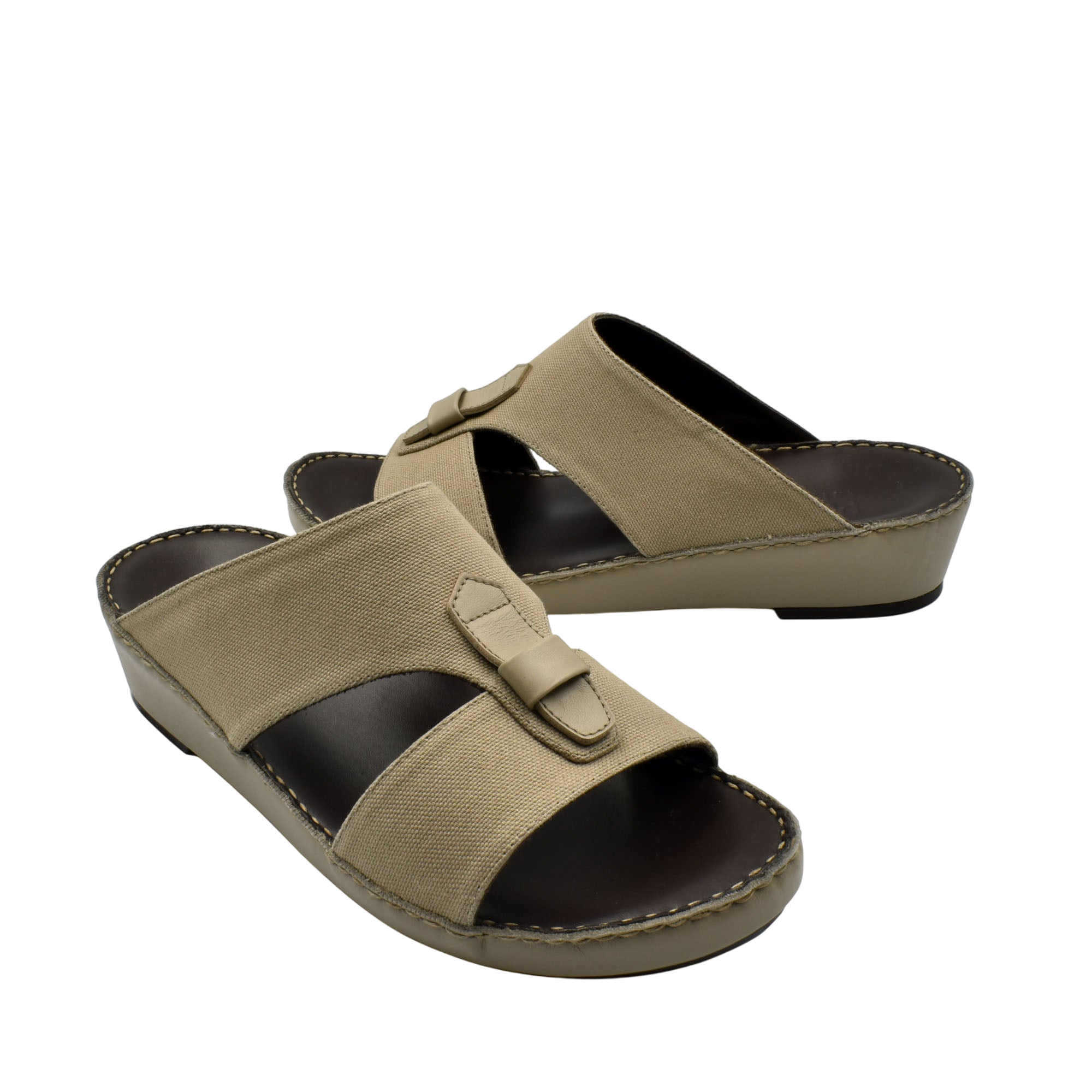 Beige casual wedge sandals with adjustable straps and cushioned footbed for everyday comfort