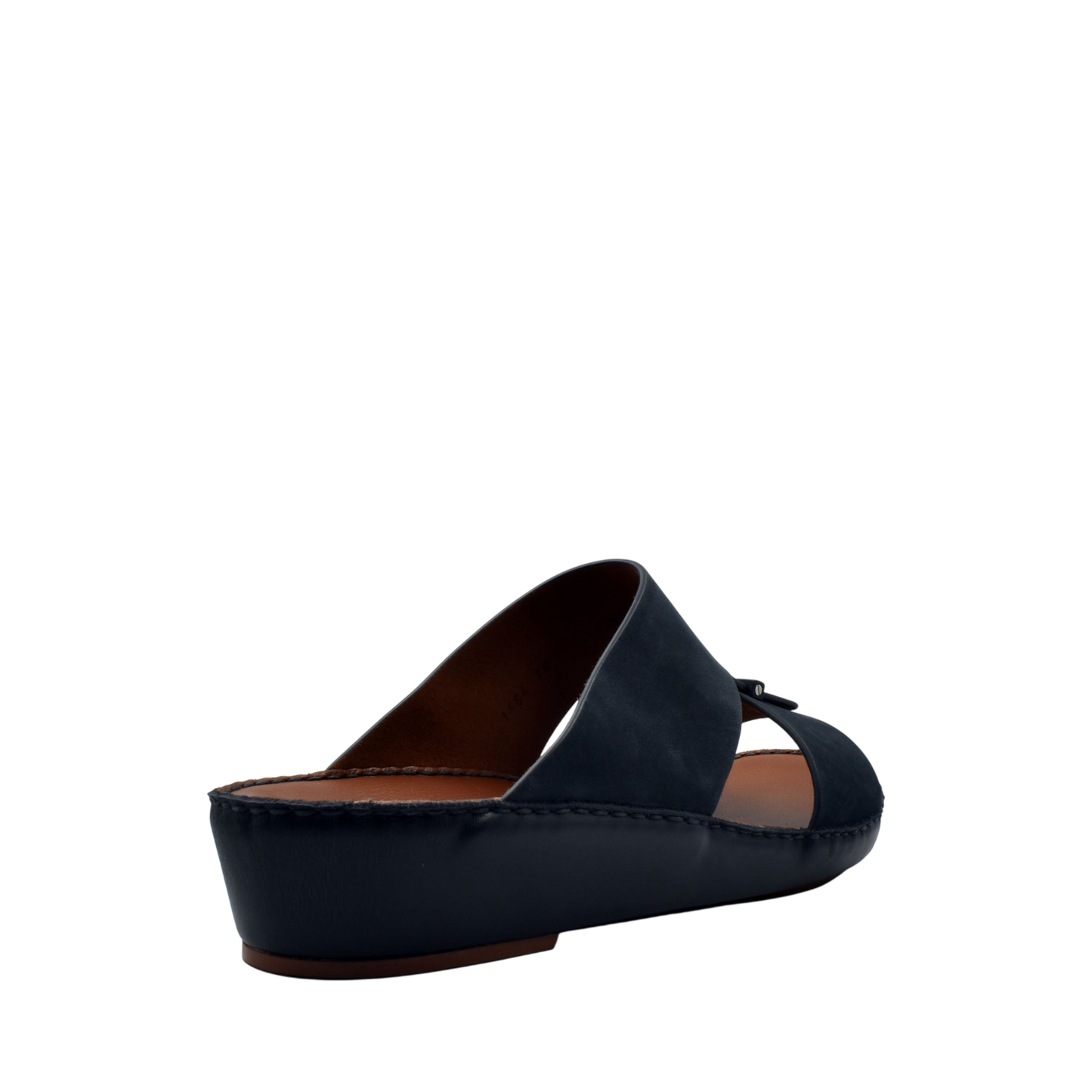 Black cerchio cucire comfort shoes with leather upper and cushioned sole in a slip-on style