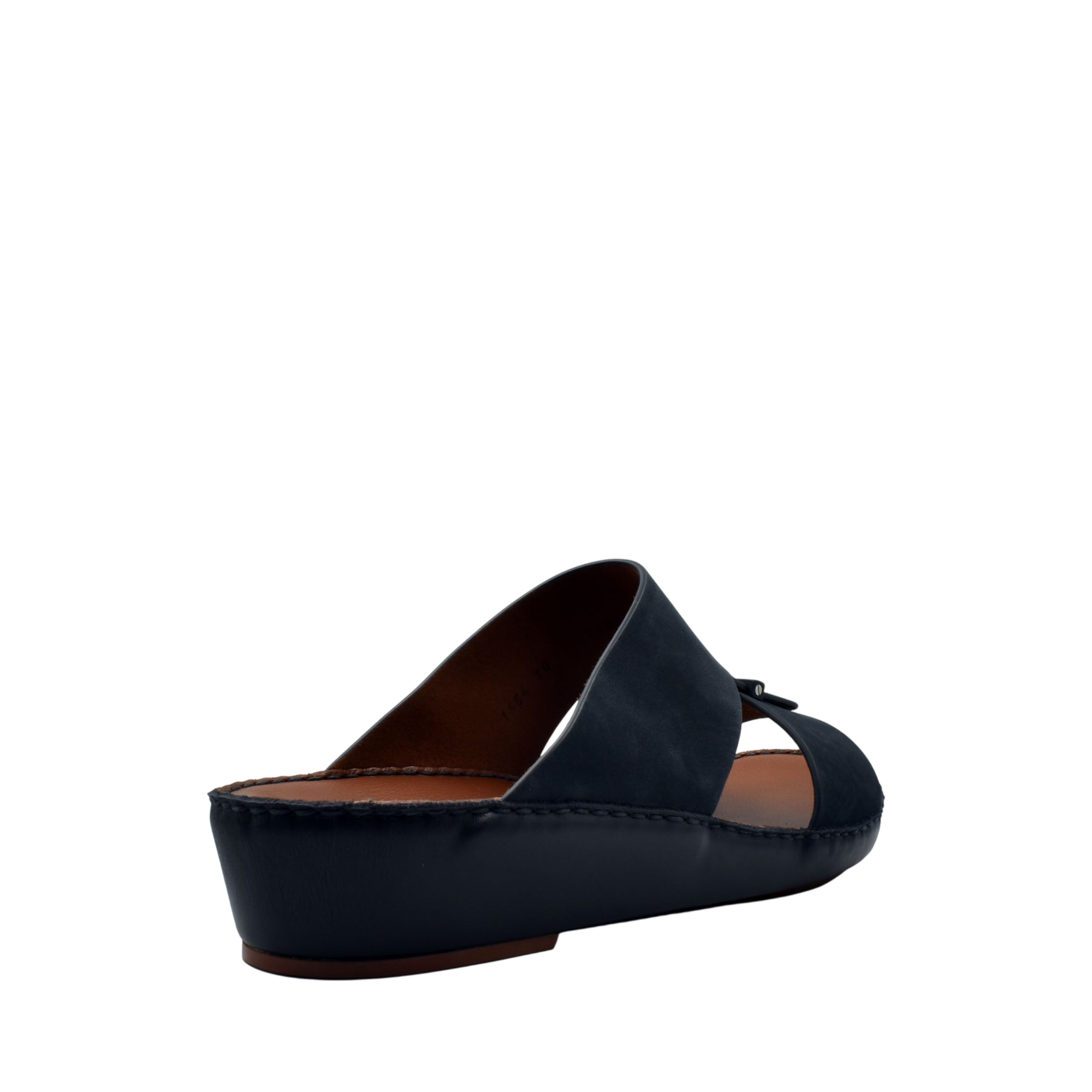 Black cerchio cucire comfort shoes with leather upper and cushioned sole in a slip-on style