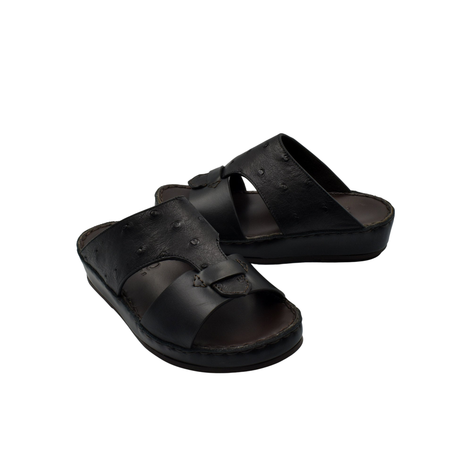 Black comfortable kids sandals with double strap design and cushioned sole for all-day wear