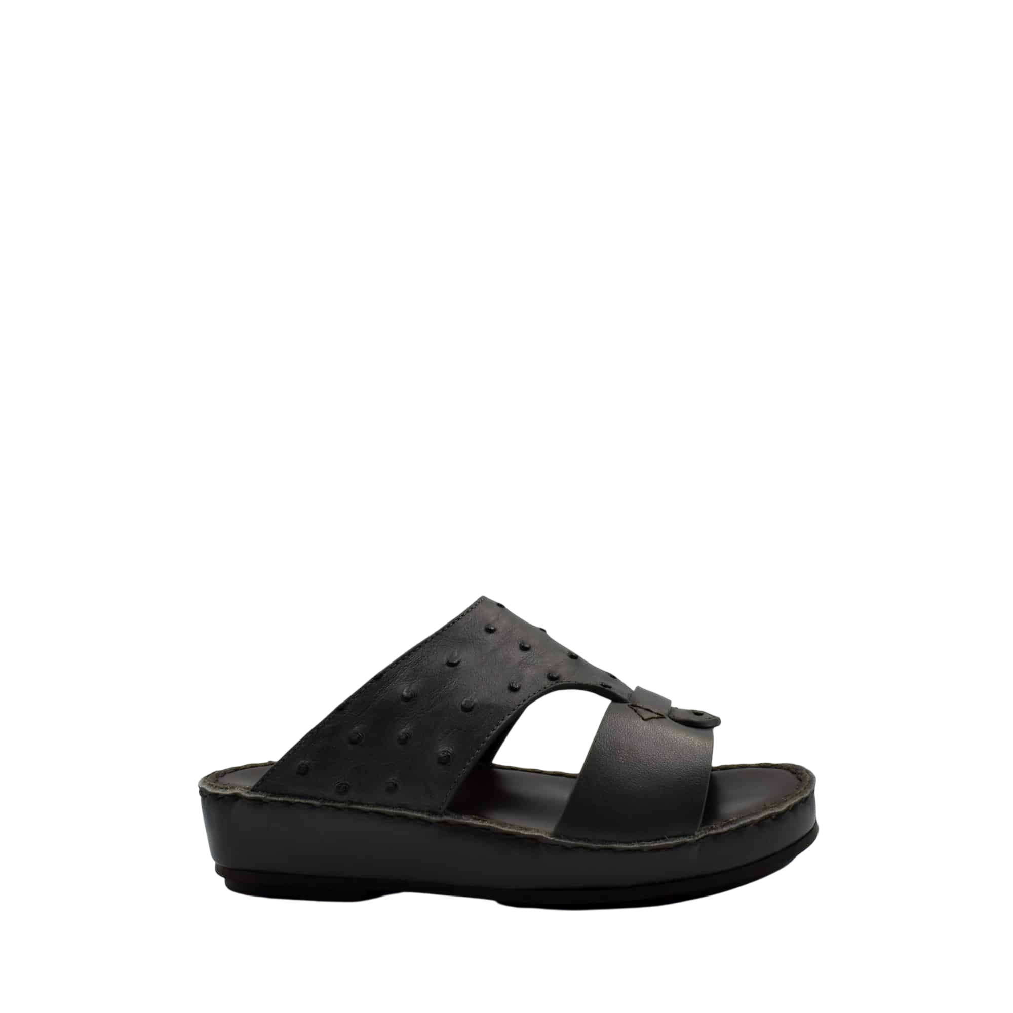Black comfortable kids sandals with cushioned sole and open toe design from Private collection