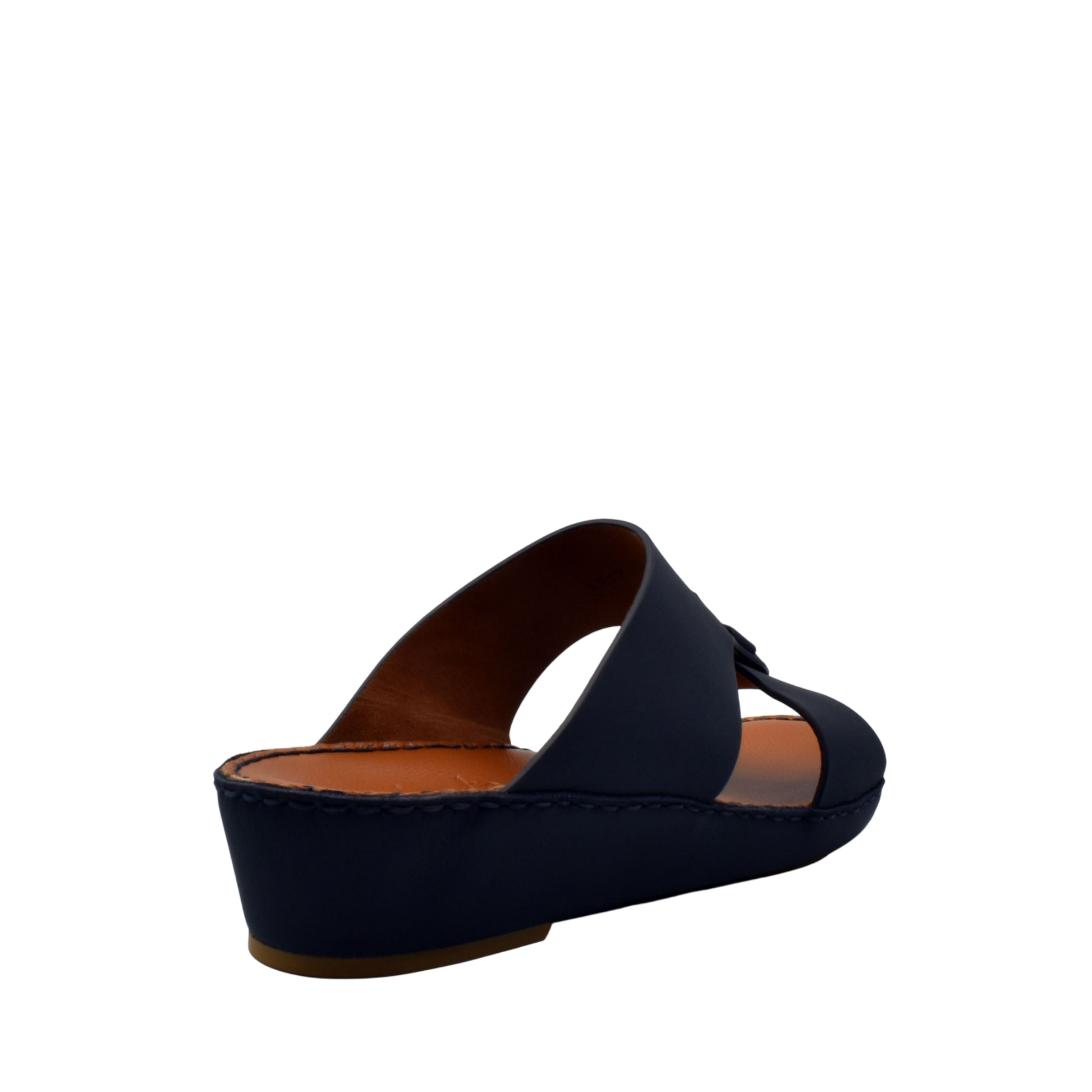 Black comfortable rubber slides with a wedge sole and open toe design for casual wear