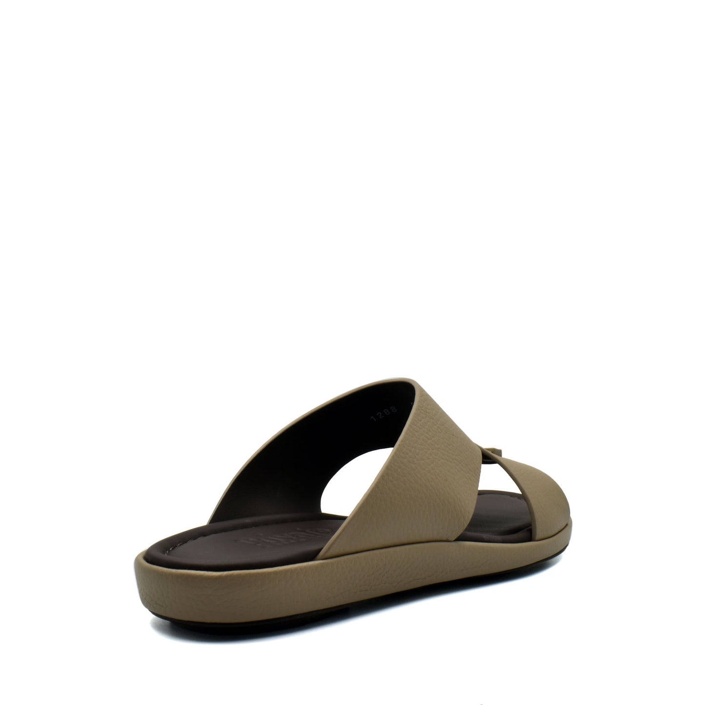 Taupe comfortable stylish slides with a cushioned sole and open toe design from Private Collection