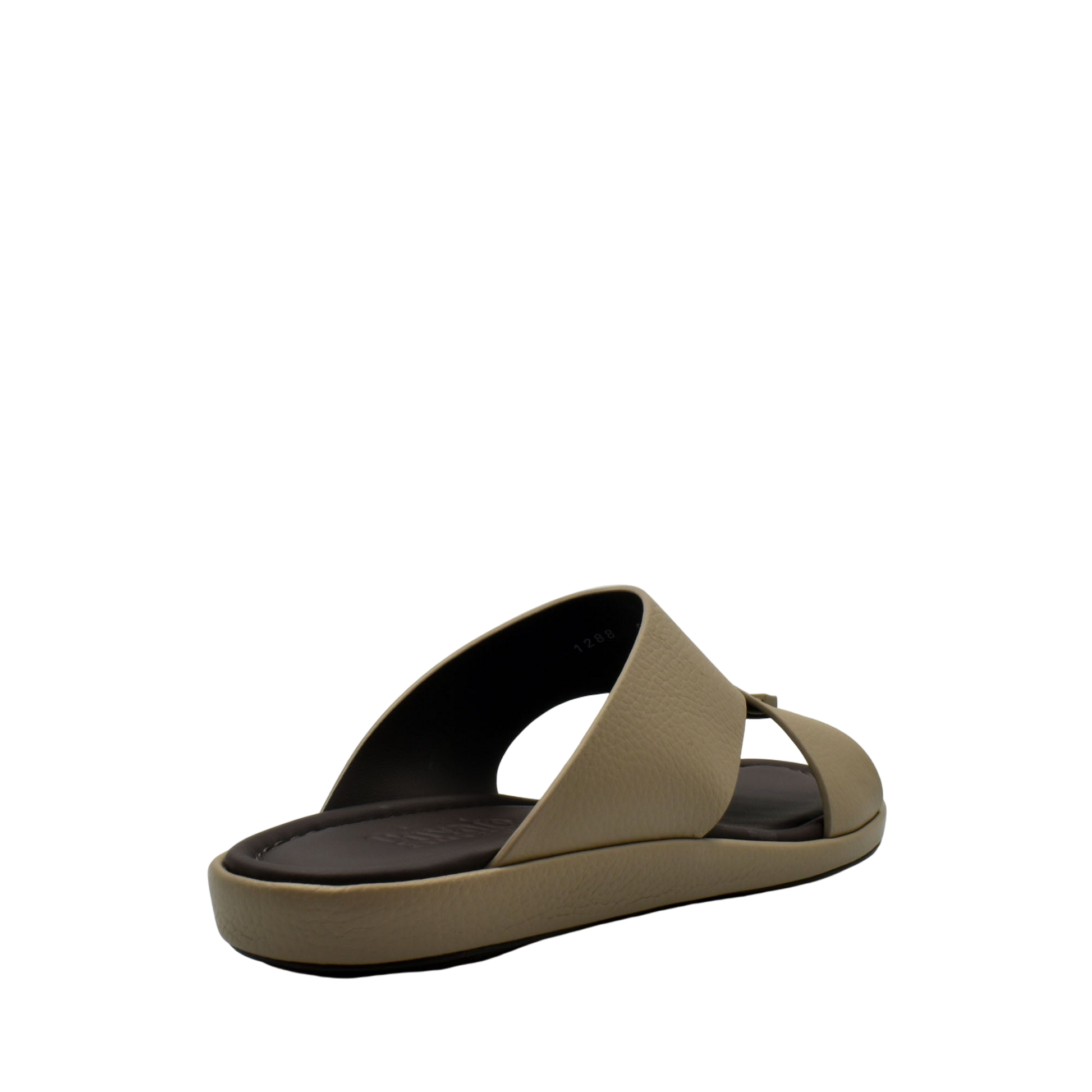 Taupe comfortable stylish slides with a cushioned sole and open toe design from Private Collection