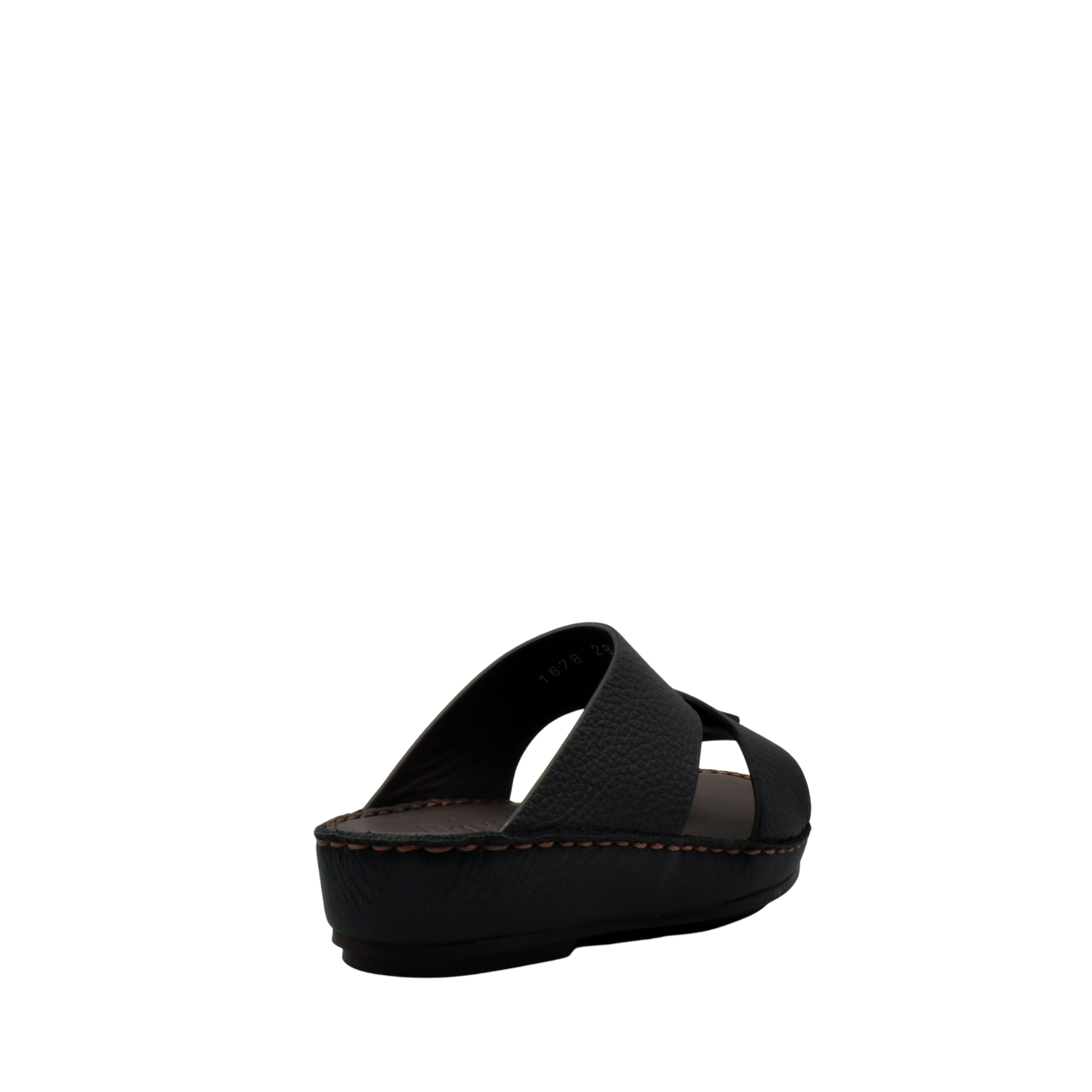 Black deercalf kids sandals with cross strap design and cushioned sole from Private collection