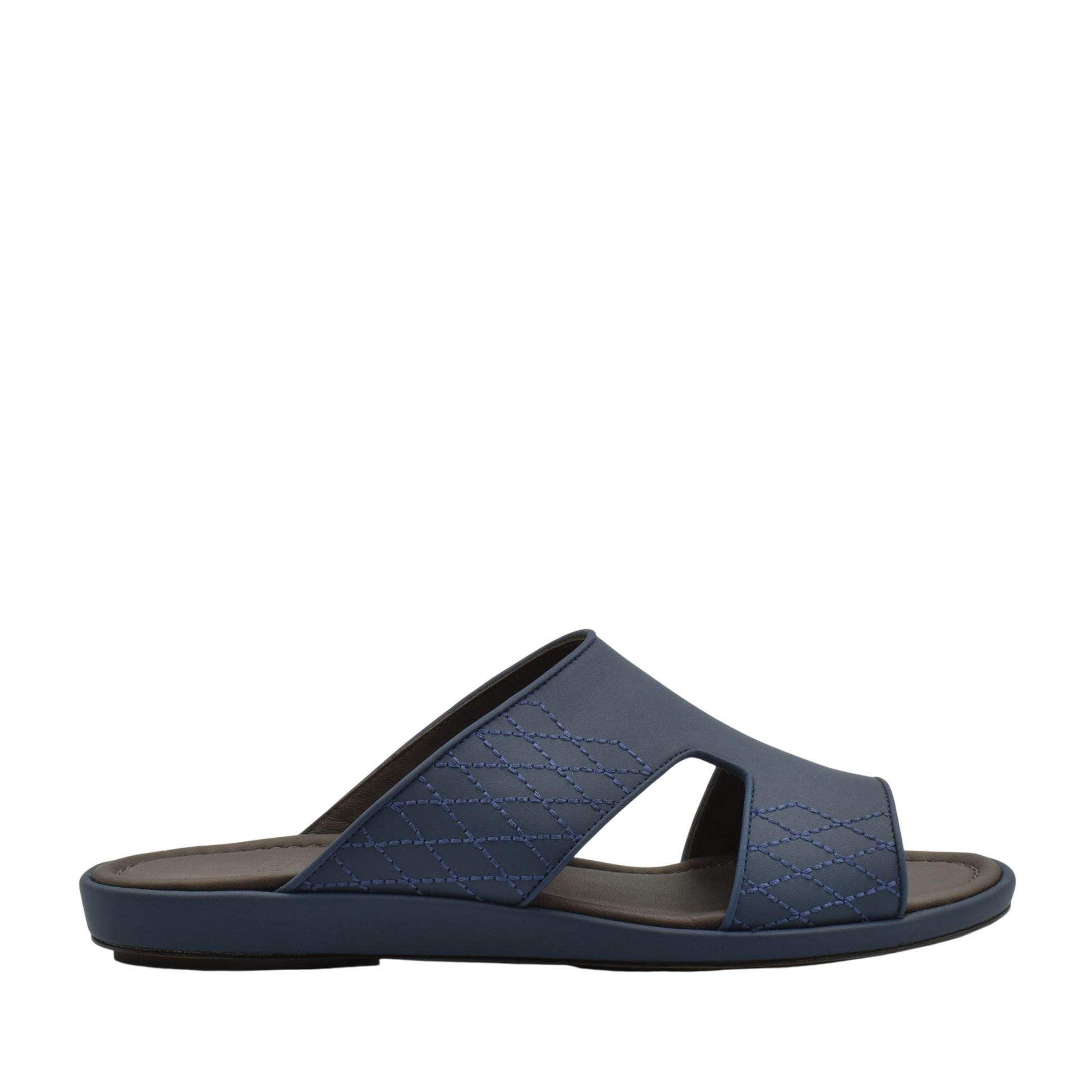Blue luxury arca sandals with stitched detailing and open toe design for comfortable wear