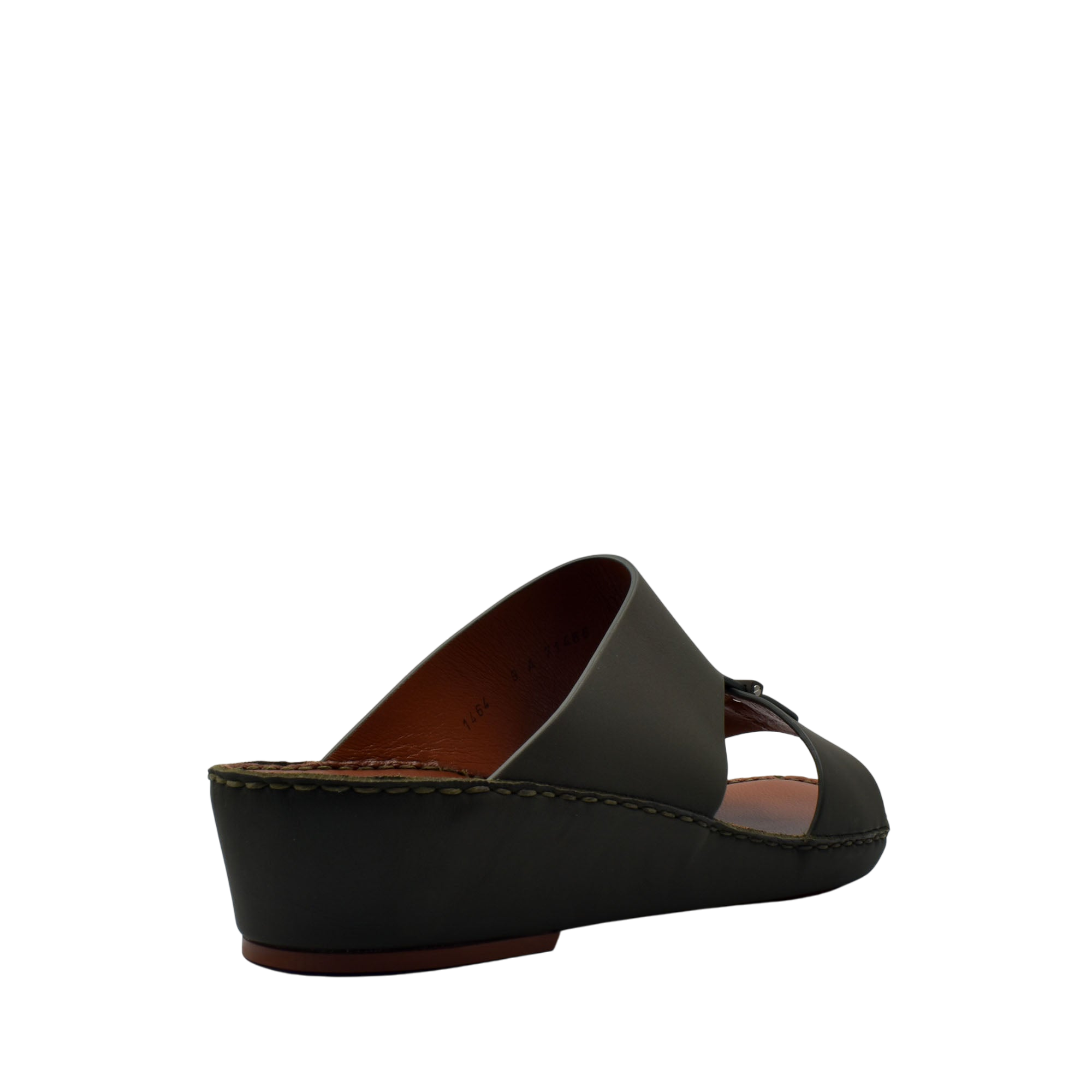 Private Collection luxury comfort sandals with black wedge sole and wide leather straps