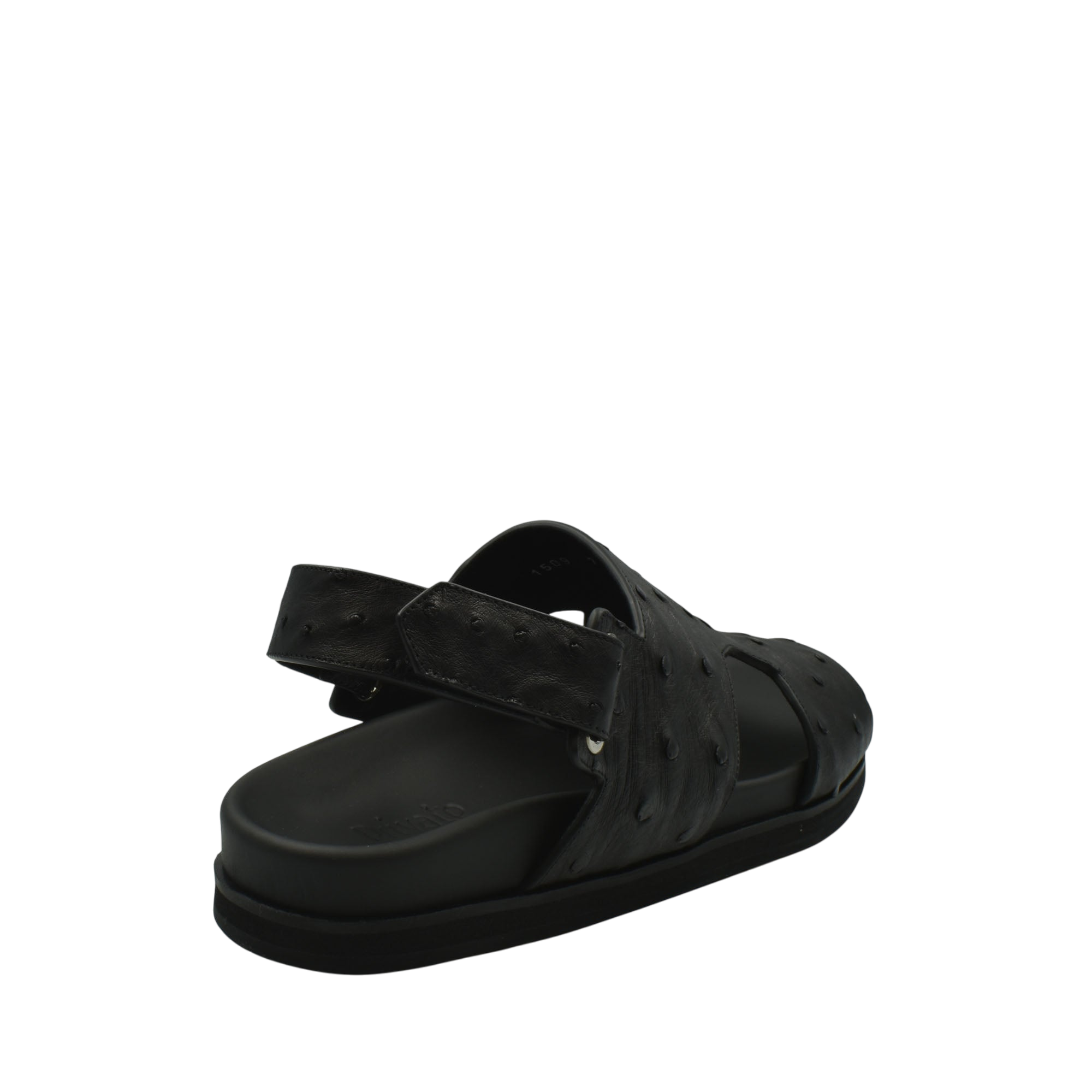 Black adjustable strap Luxury Amorti Sangle Footwear sandal with cushioned sole from Private Collection