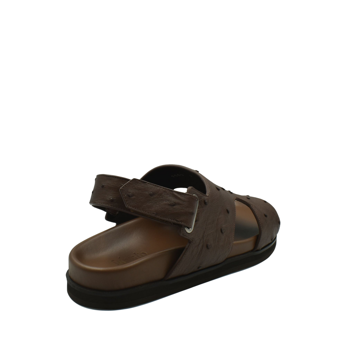 Brown adjustable strap sandal from Private Collection luxury Amorti Sangle Footwear with cushioned sole