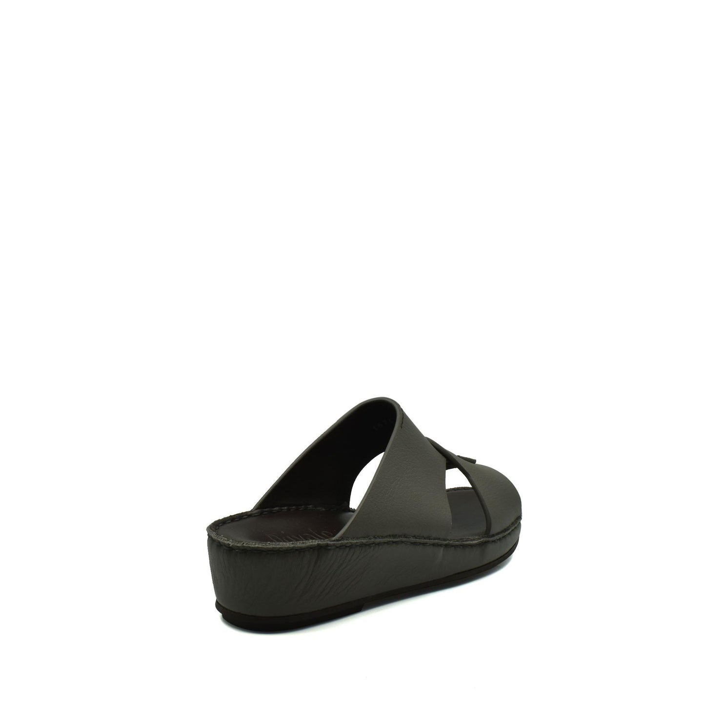 Black luxury kids leather sandals with open toe design and adjustable straps from Private Collection