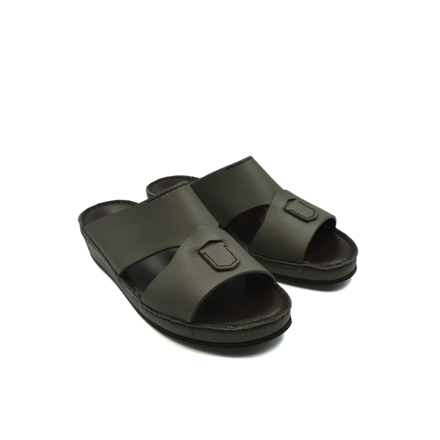 Private collection luxury kids leather sandals in dark brown with open toe and slip-on design