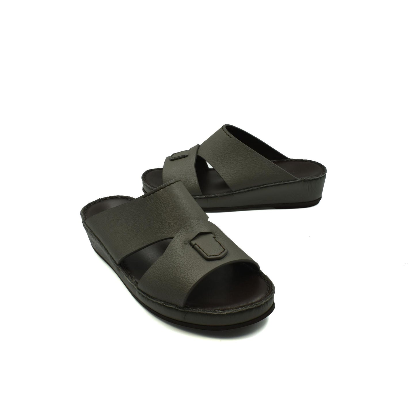 Black luxury kids leather sandals with open toe and adjustable straps for comfort