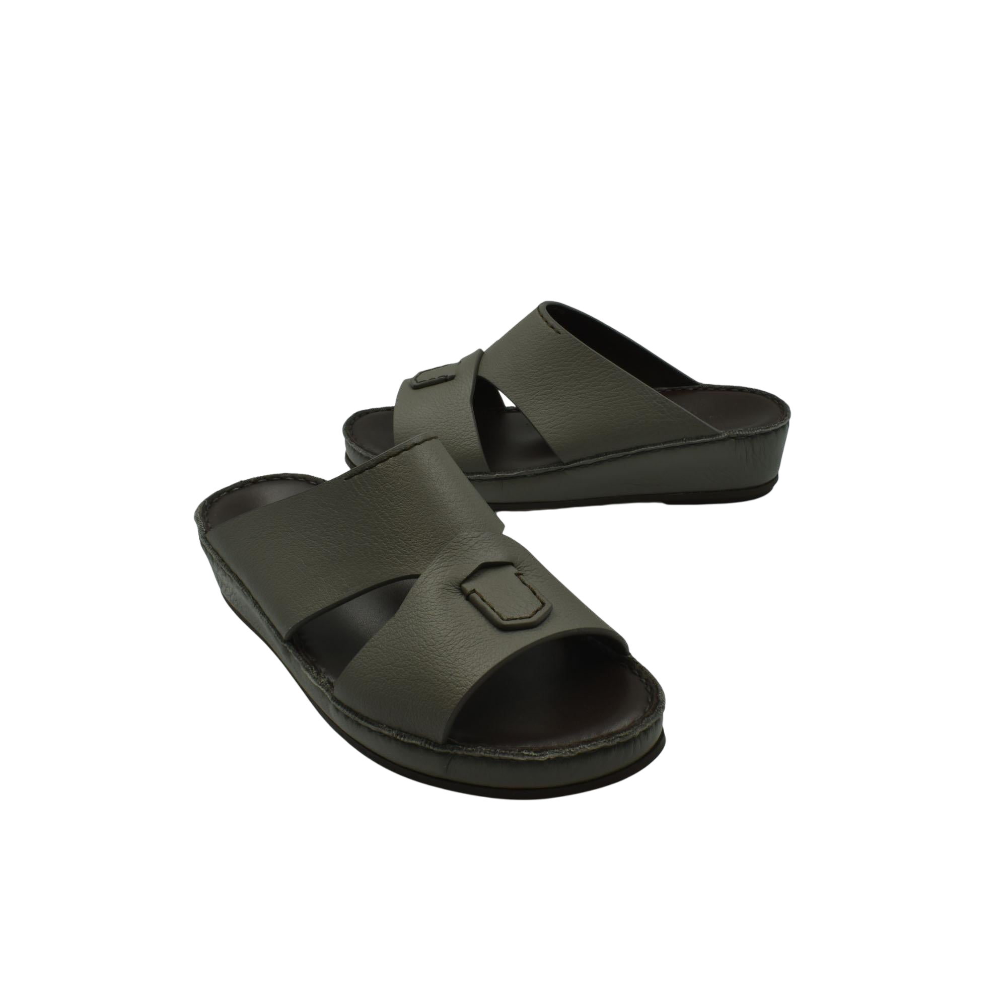 Black luxury kids leather sandals with open toe and adjustable straps for comfort