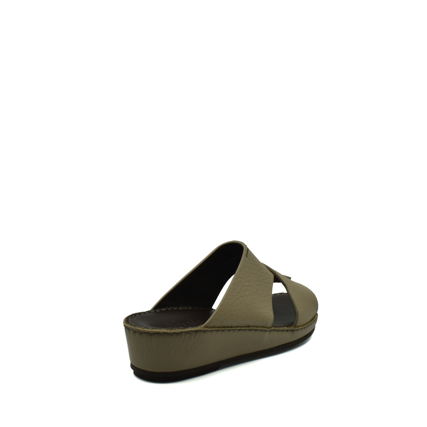 Beige luxury kids leather sandals with open toe and cushioned sole from Private Collection