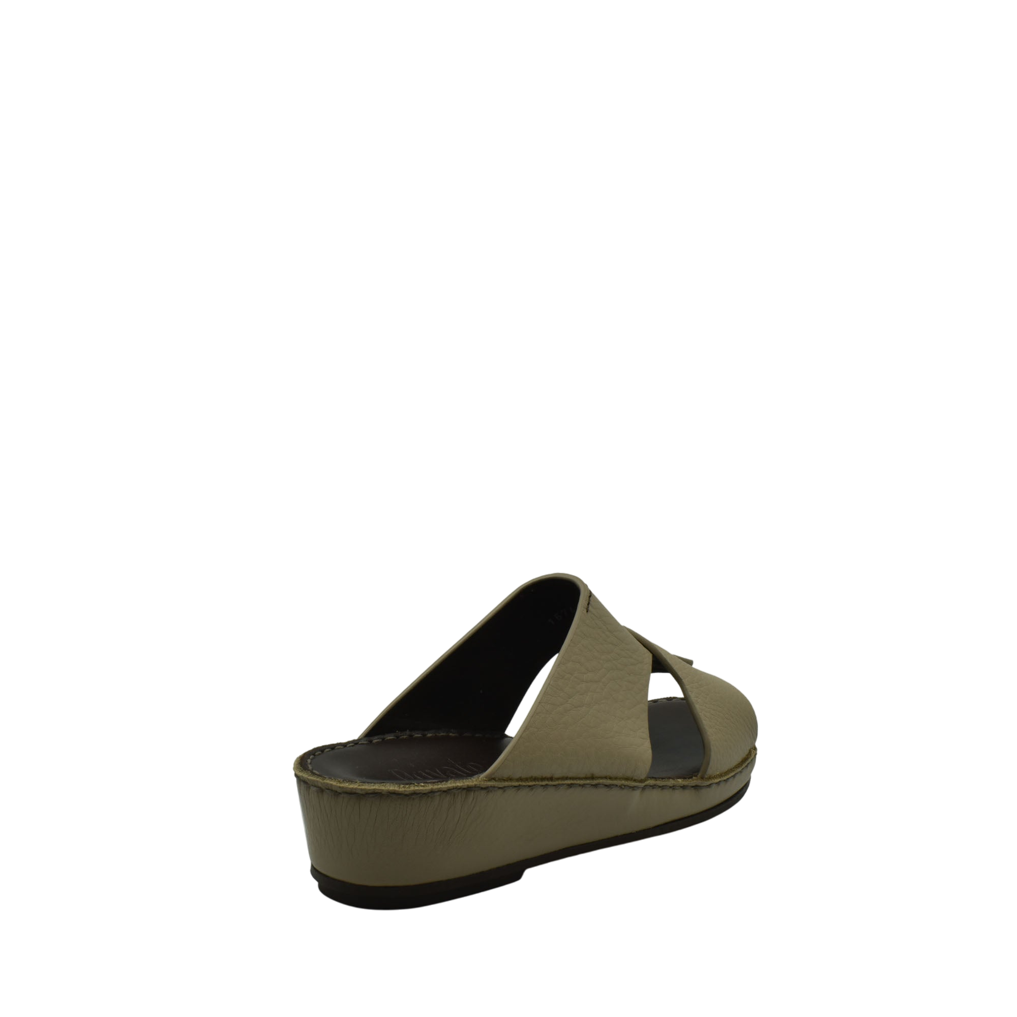 Beige luxury kids leather sandals with open toe and cushioned sole from Private Collection