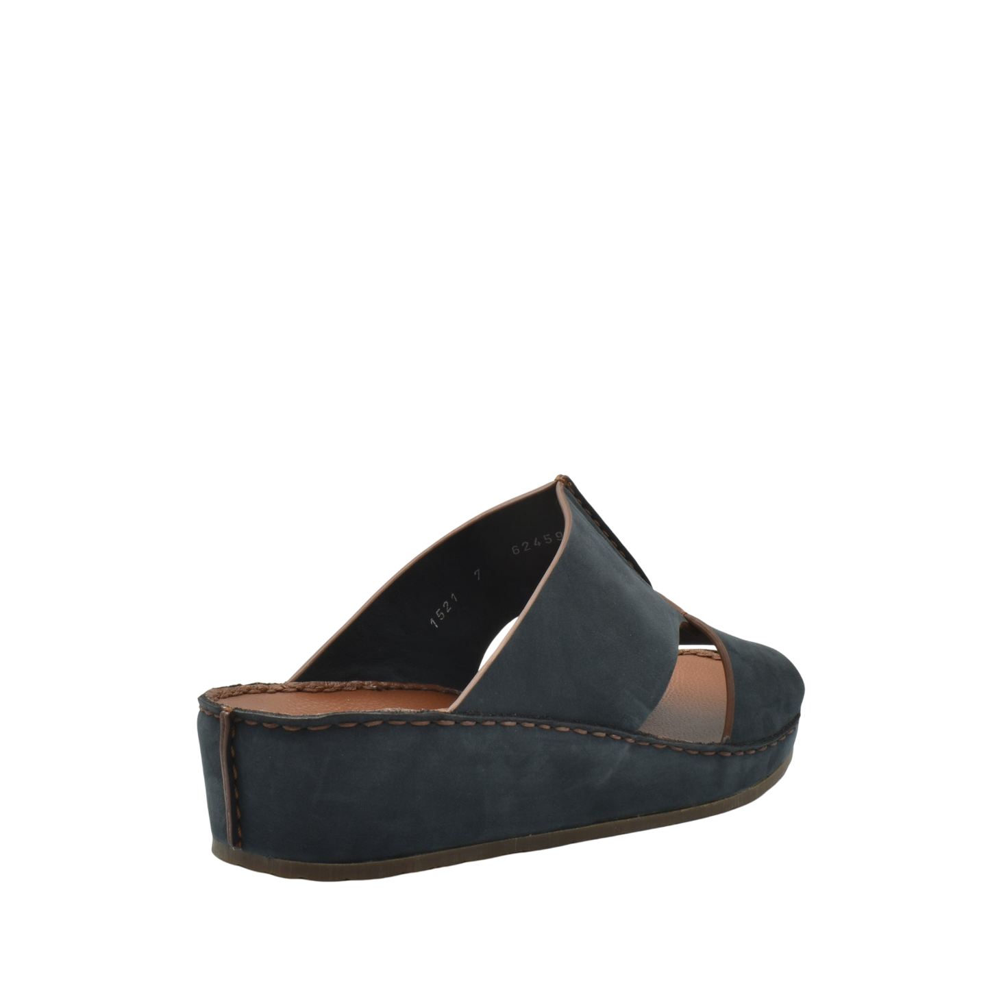 Black wedge luxury nubuck sandals with open toe and slip-on design for comfortable wear