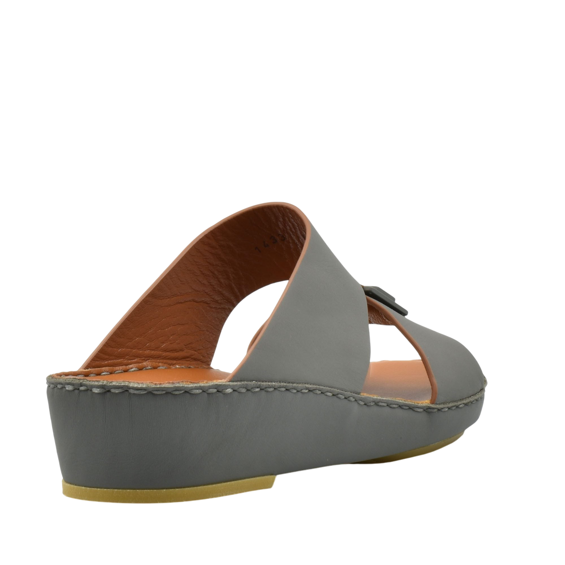 Gray Manetta Rubbercalf sandals with stitched sole and leather inner lining for comfortable wear