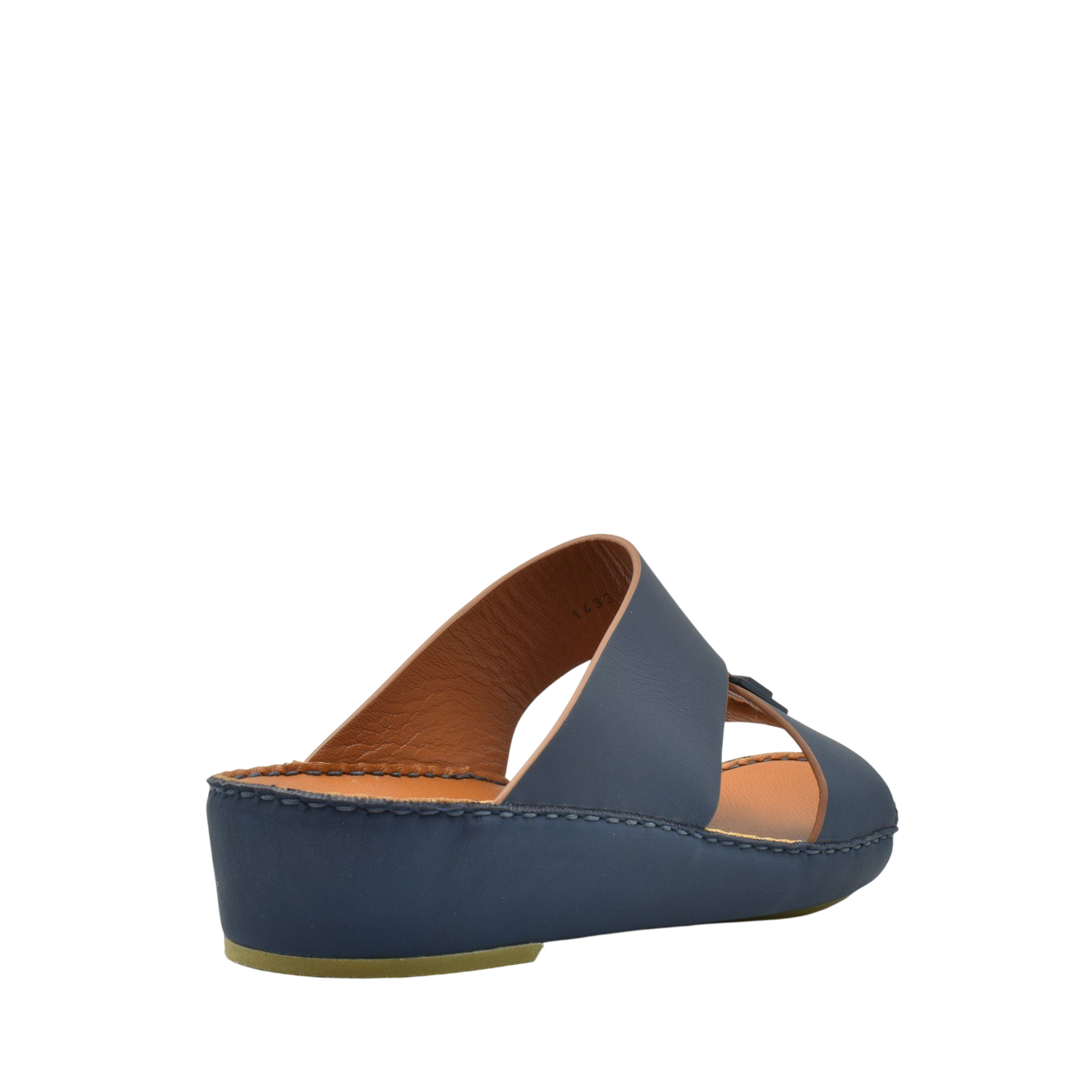 Blue Manetta Rubbercalf sandals with cushioned sole and open toe design for casual wear
