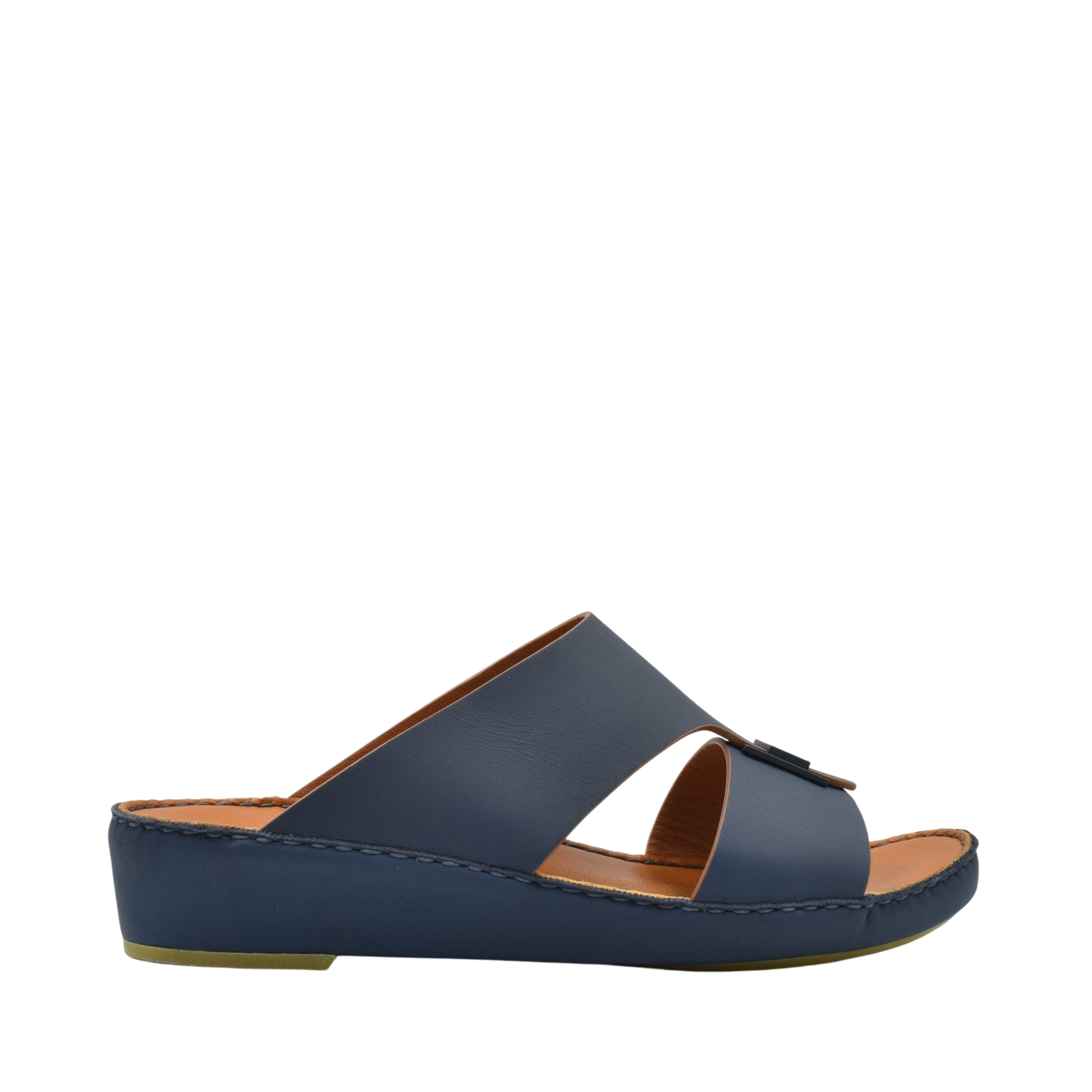 Blue Manetta Rubbercalf sandals with open toe and buckle strap from Private collection