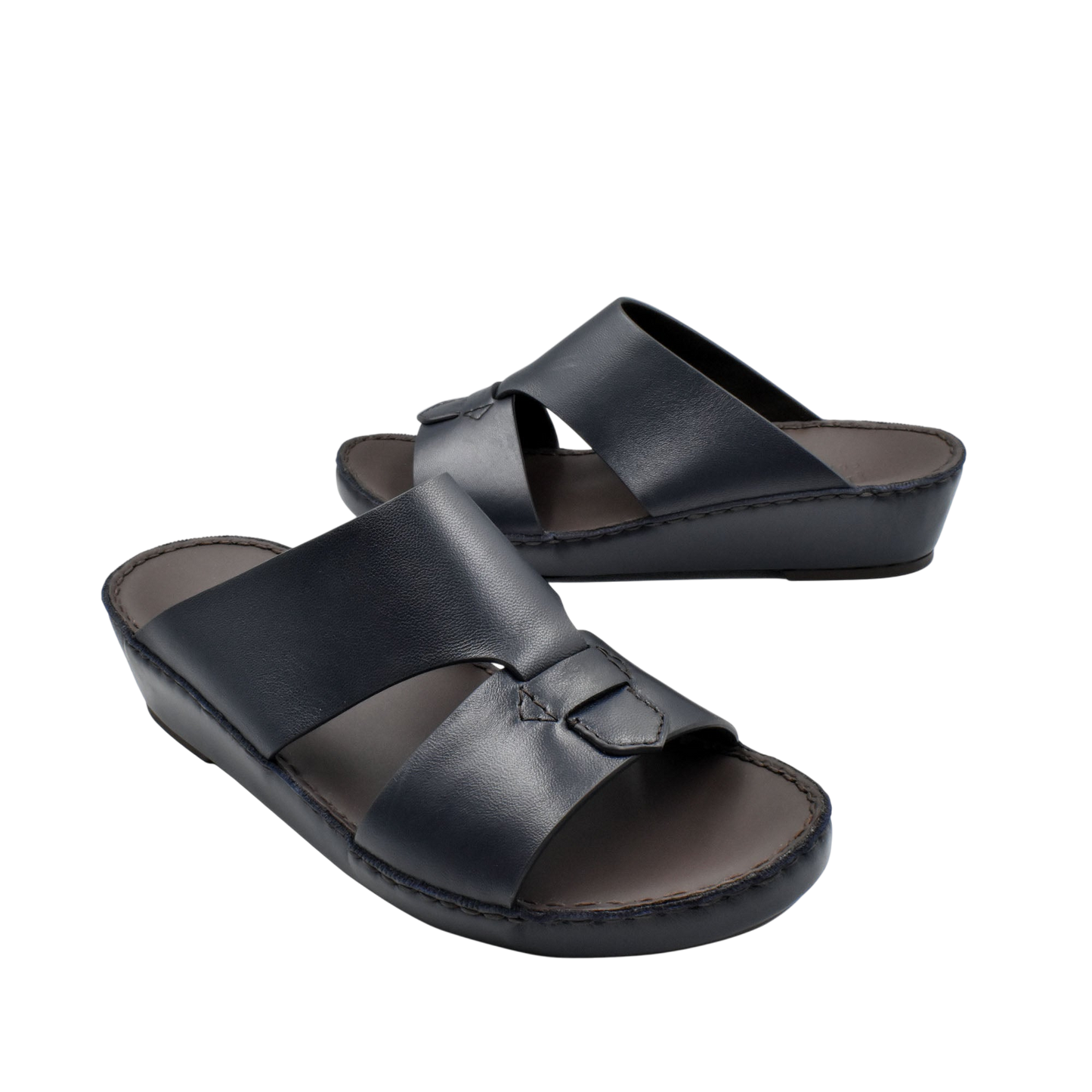 Black Nappa leather sandals with open toe and adjustable straps for comfortable summer wear