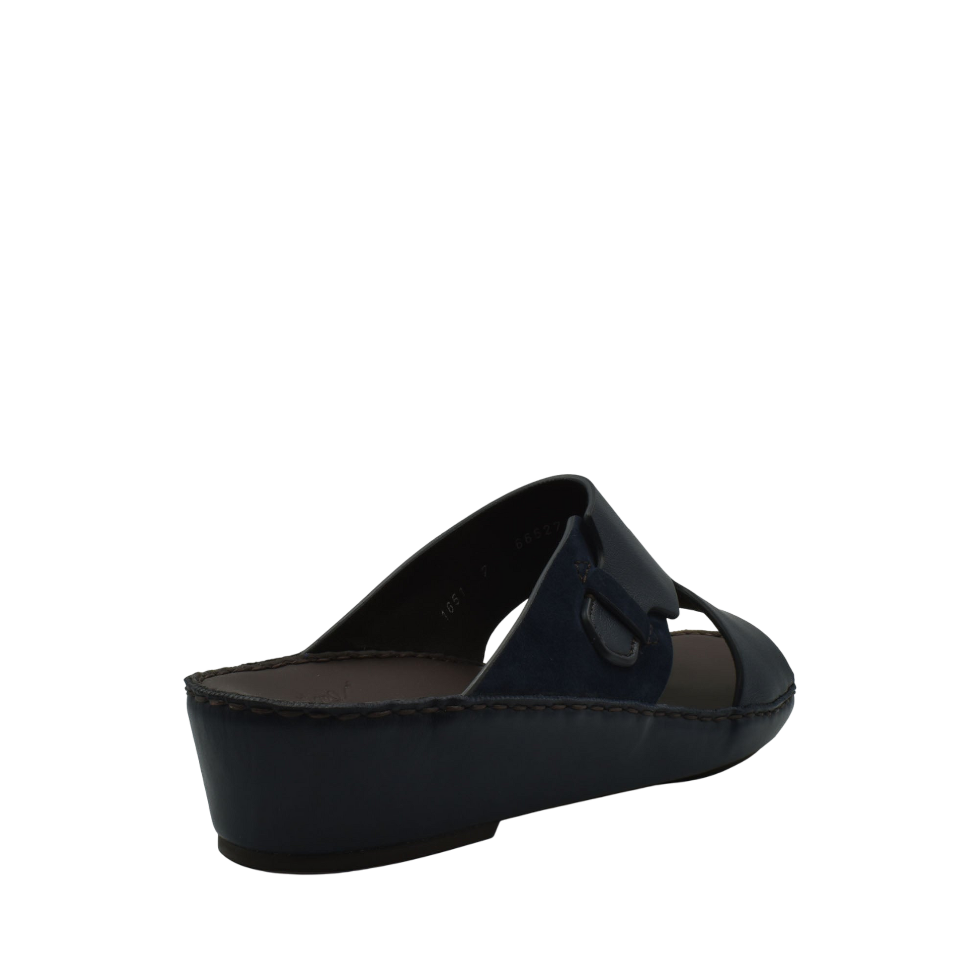 Black nappa suede slide sandals with cushioned sole and open toe design