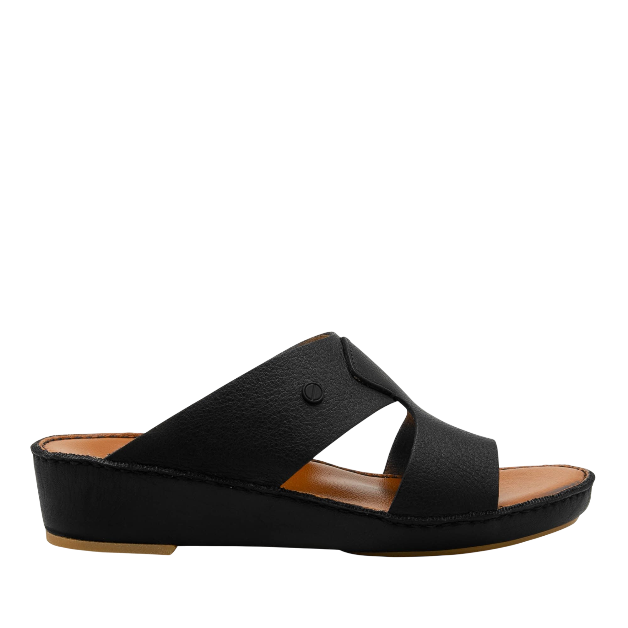 Black Peninsula Nouvo Deercalf sandals with wedge sole and open toe design