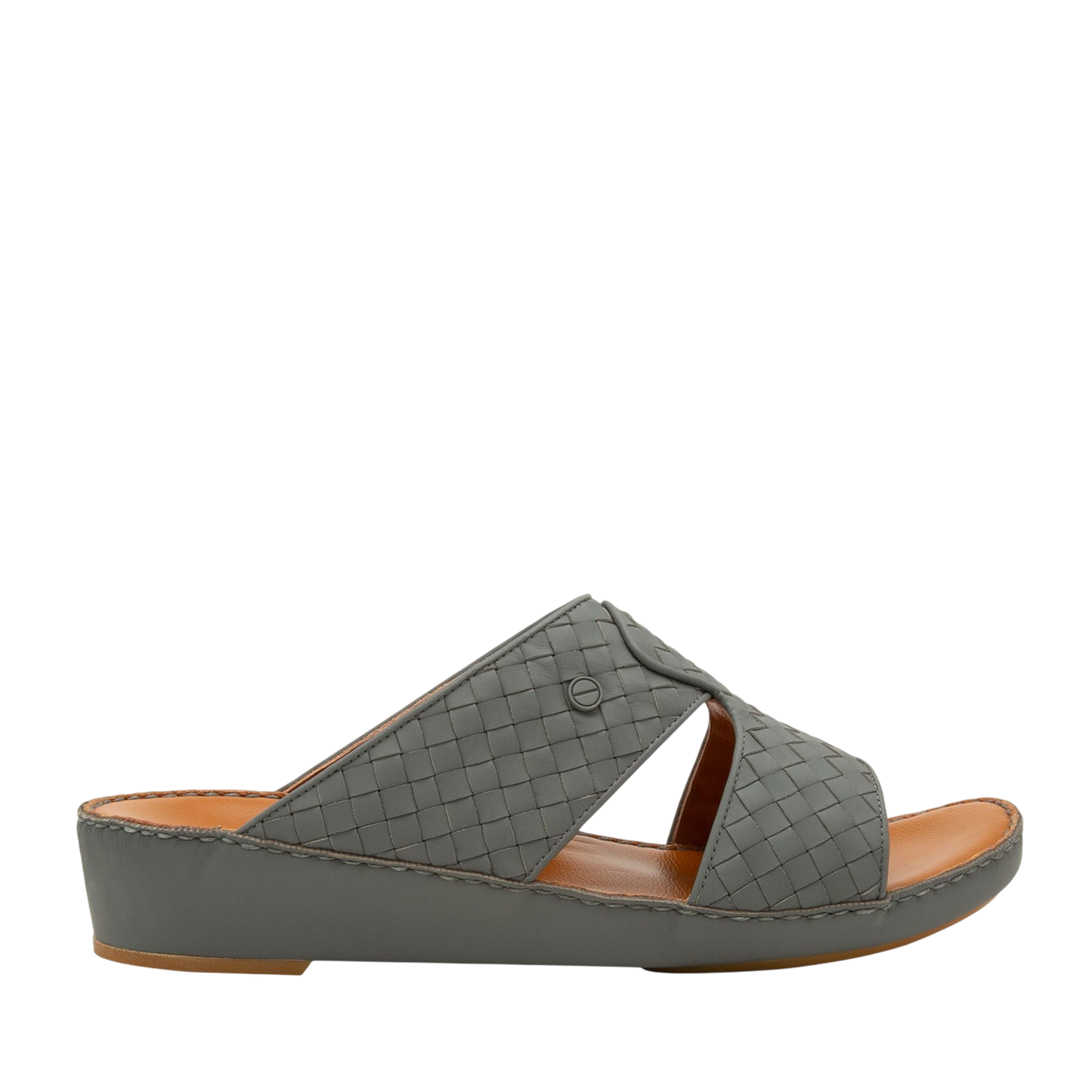 Gray woven design Peninsula Trecce sandals with wedge sole and open toe from Private Collection