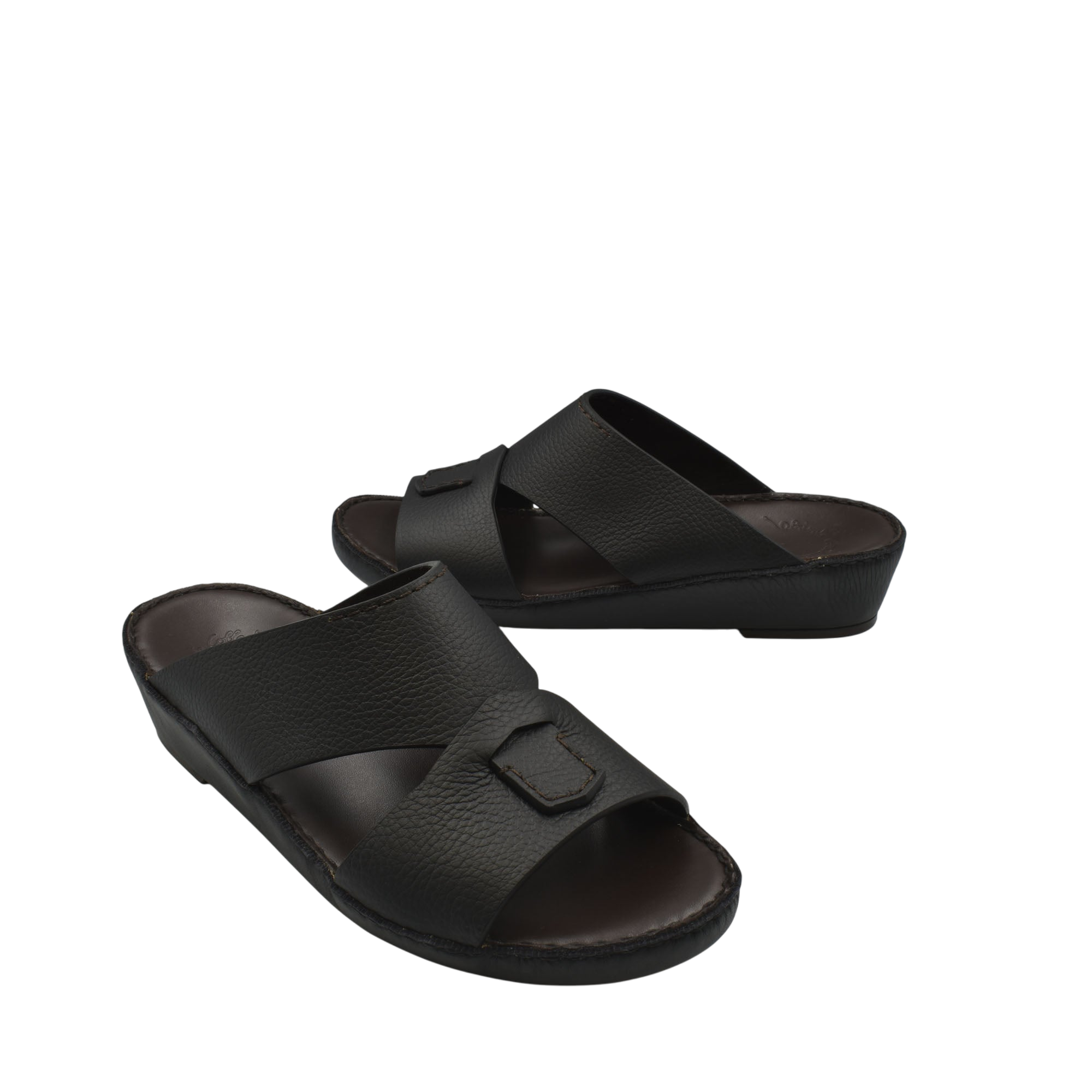 Black Piega Nuovo sandals with wide straps and cushioned footbed from Private collection