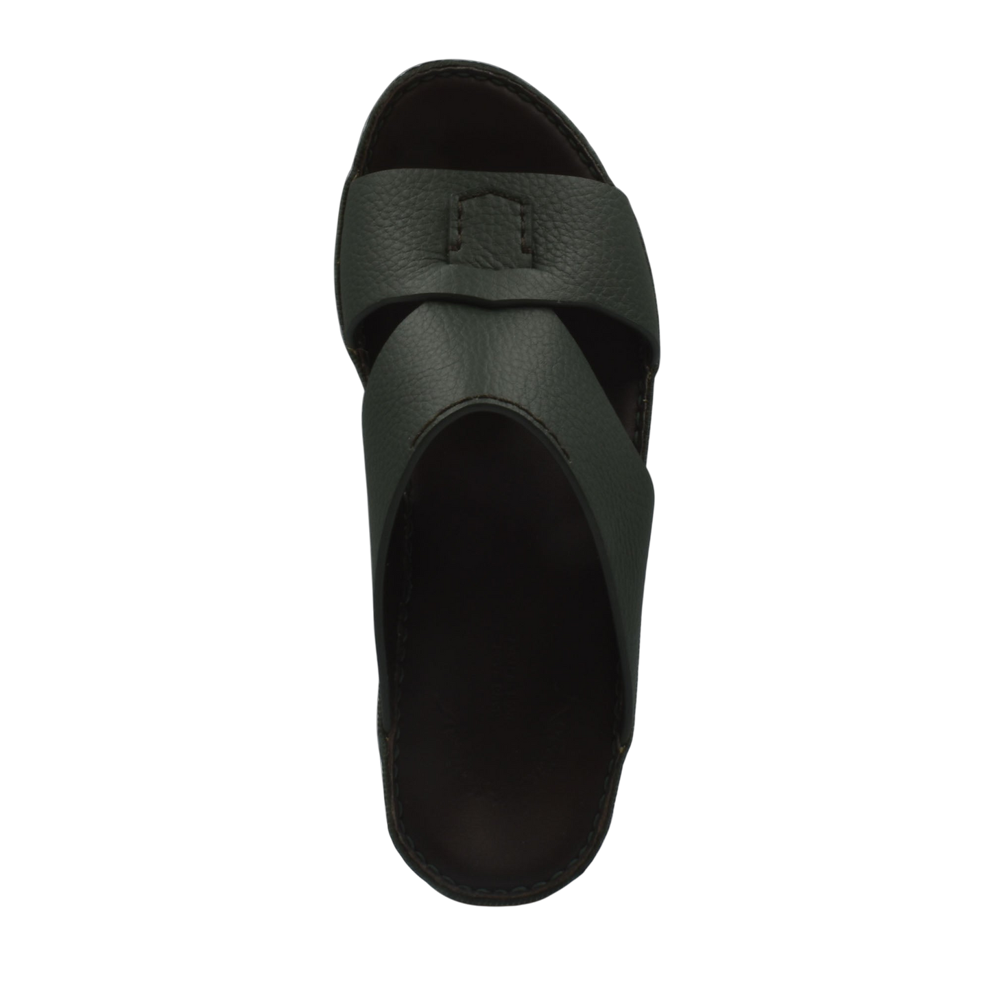 Black leather Piega Nuovo sandals with crisscross strap design and open toe