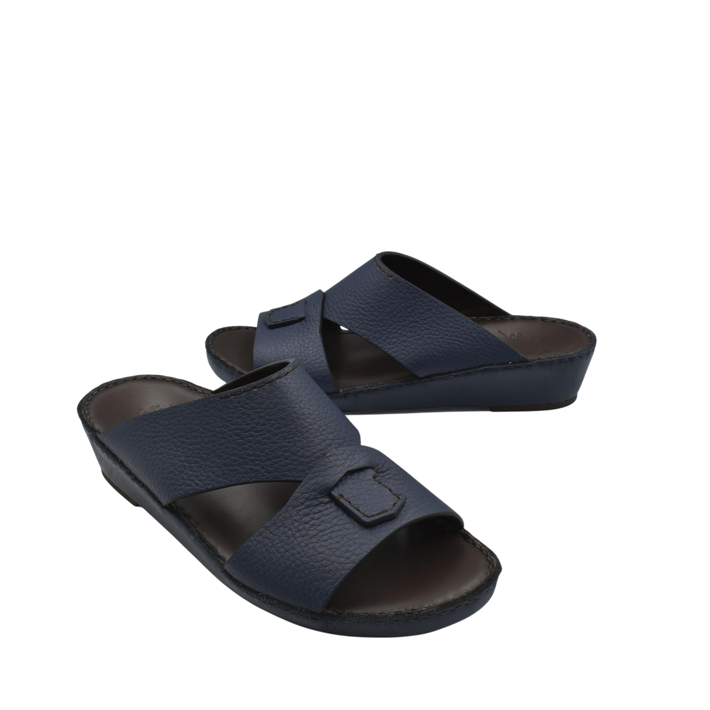 Blue Piega Nuovo sandals with textured straps and cushioned footbed from Private collection