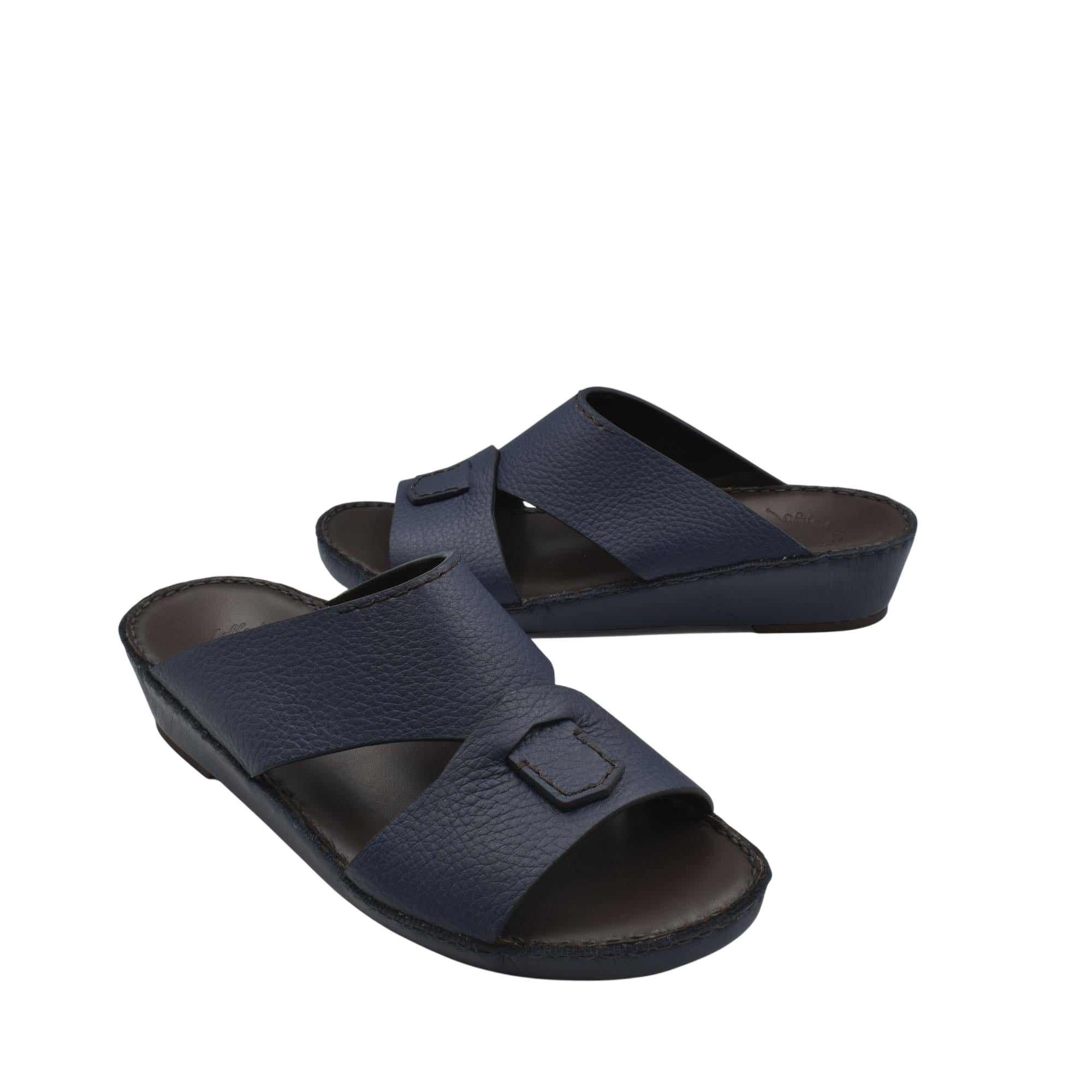 Blue Piega Nuovo sandals with textured straps and cushioned footbed from Private collection
