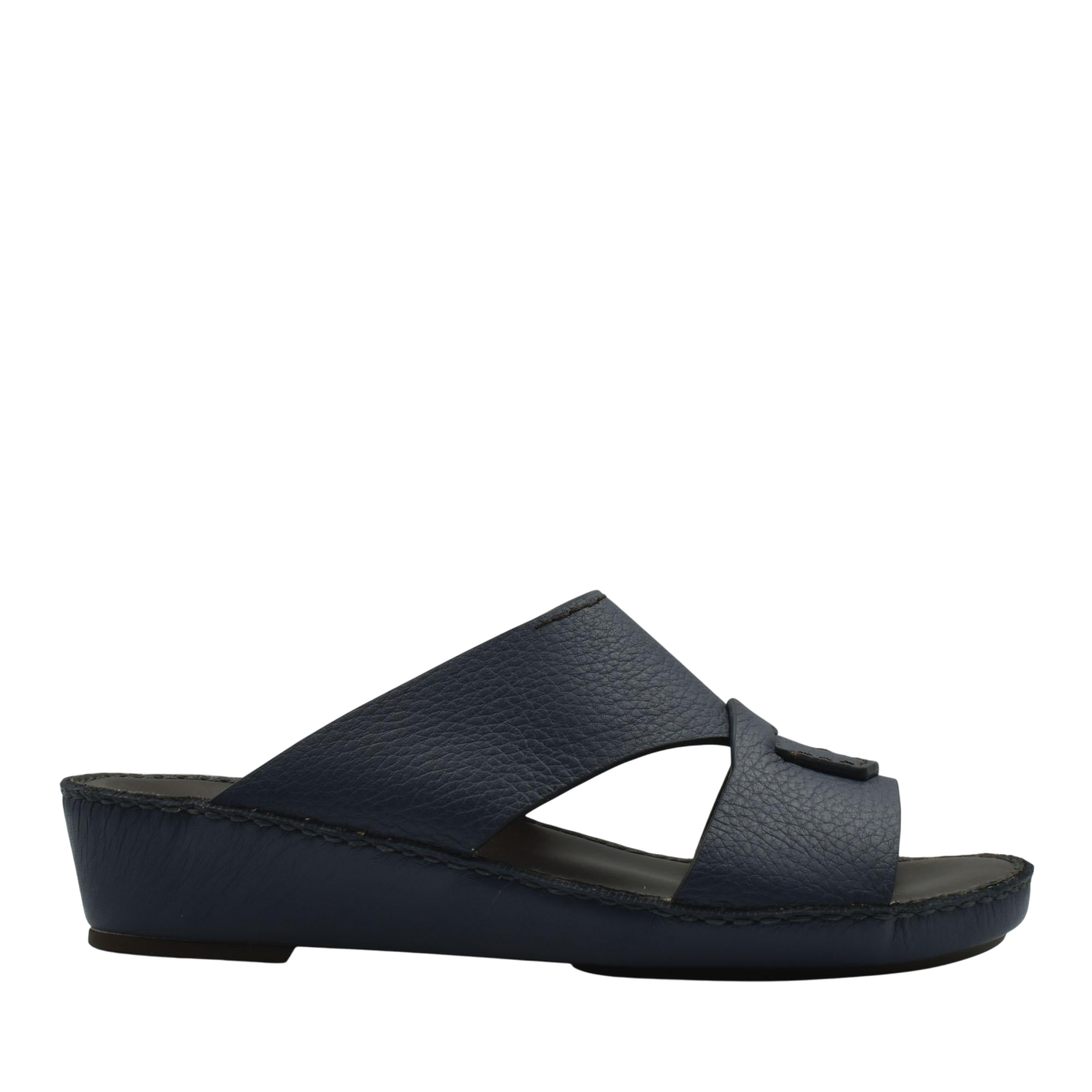 Black Piega Nuovo sandals with wide crisscross straps and low wedge sole from Private collection