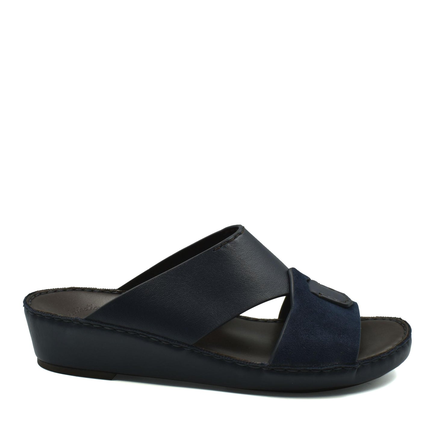 Black slip-on sandal from private collection made with premium Nappa leather shoes material