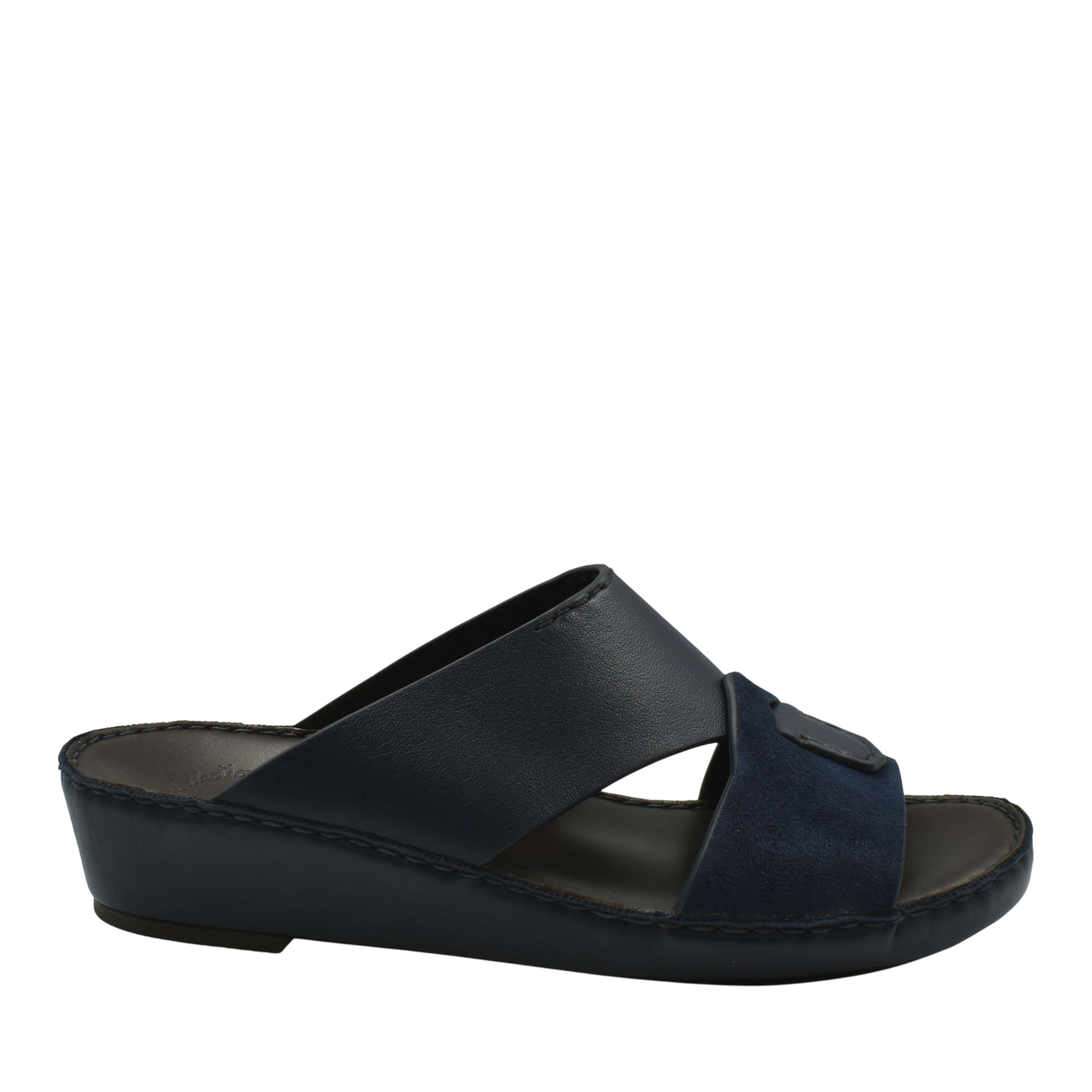 Black slip-on sandal from private collection made with premium Nappa leather shoes material