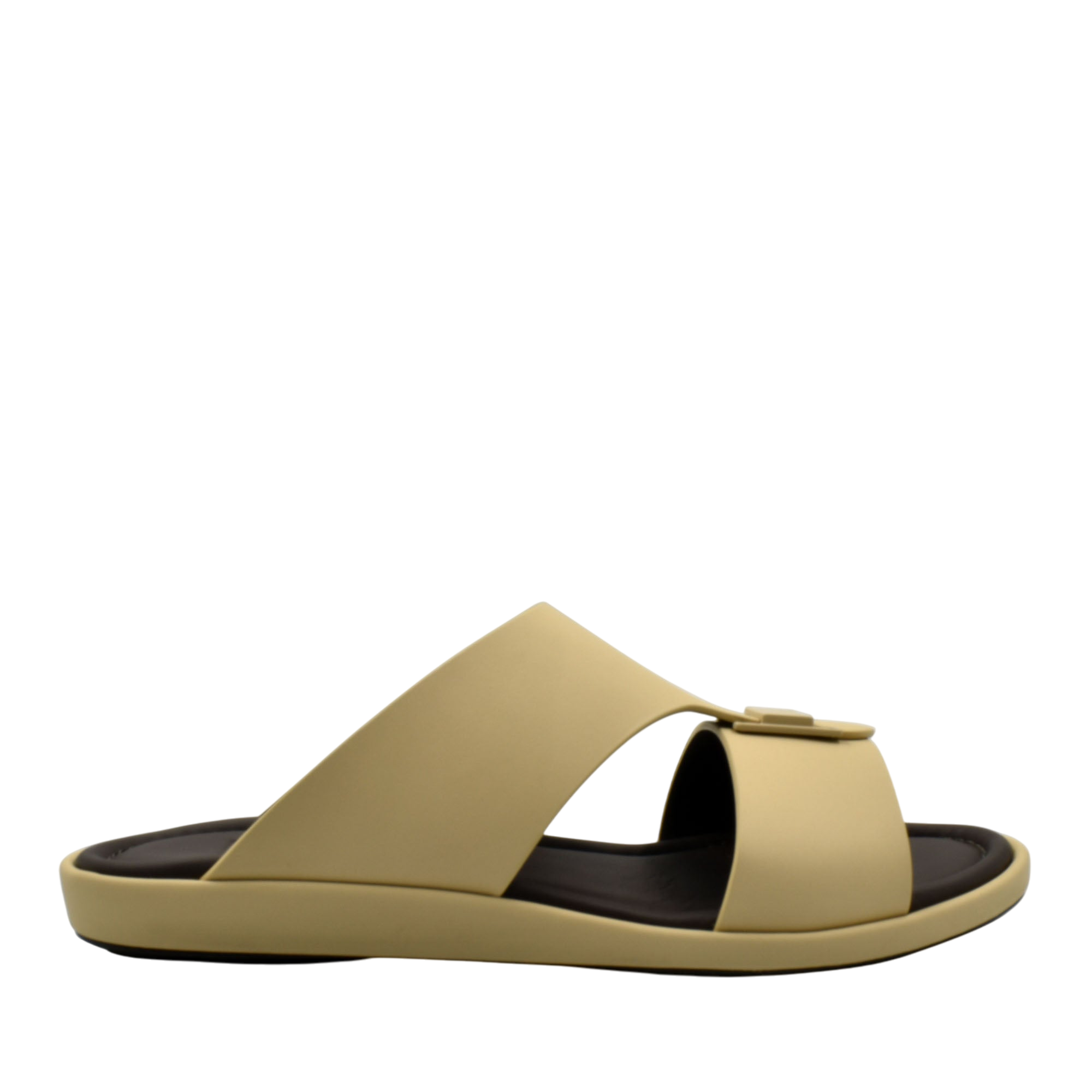 Beige slip-on sandal from private collection prestige casual footwear with cushioned sole
