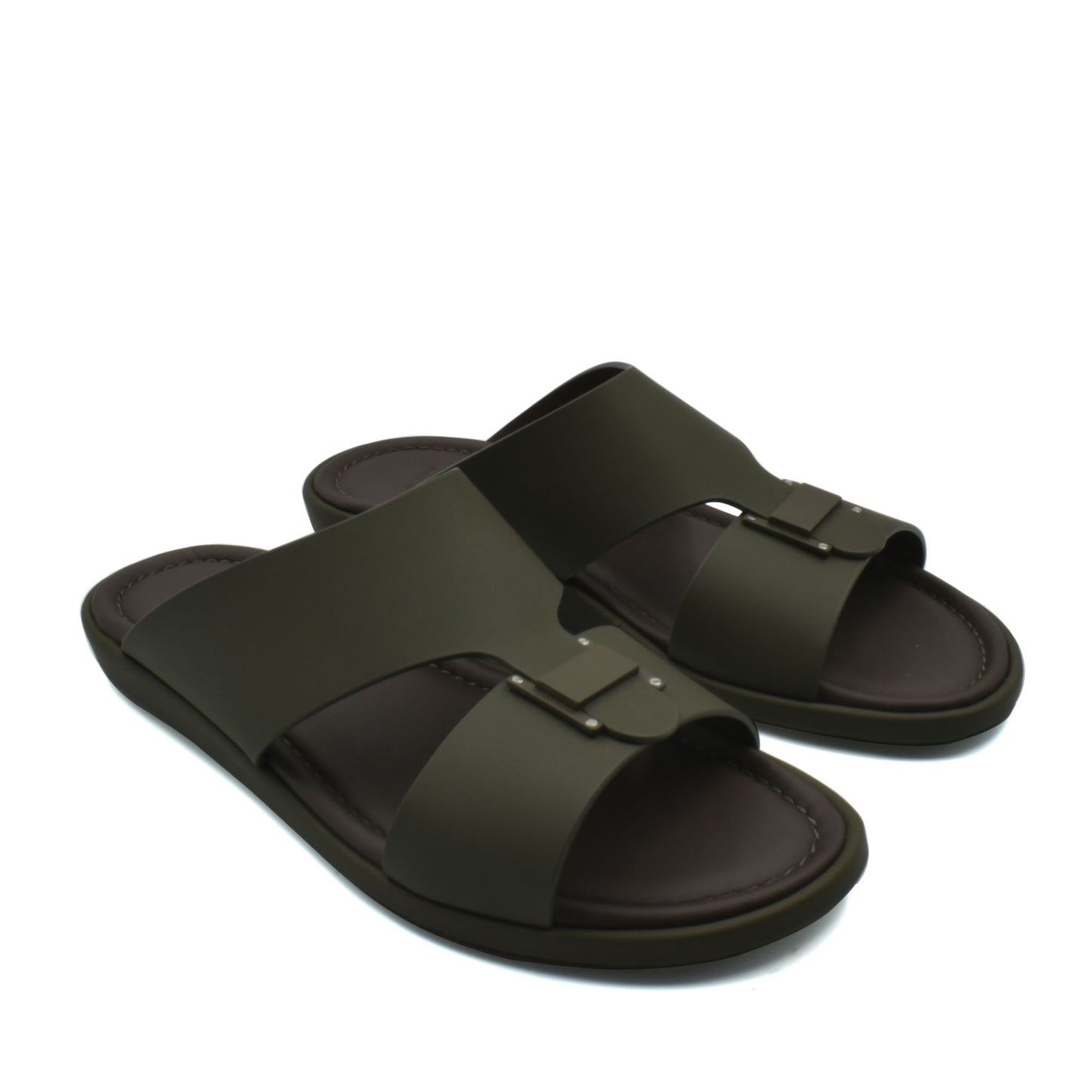 Brown slip-on sandals from Private collection prestige casual footwear with adjustable straps