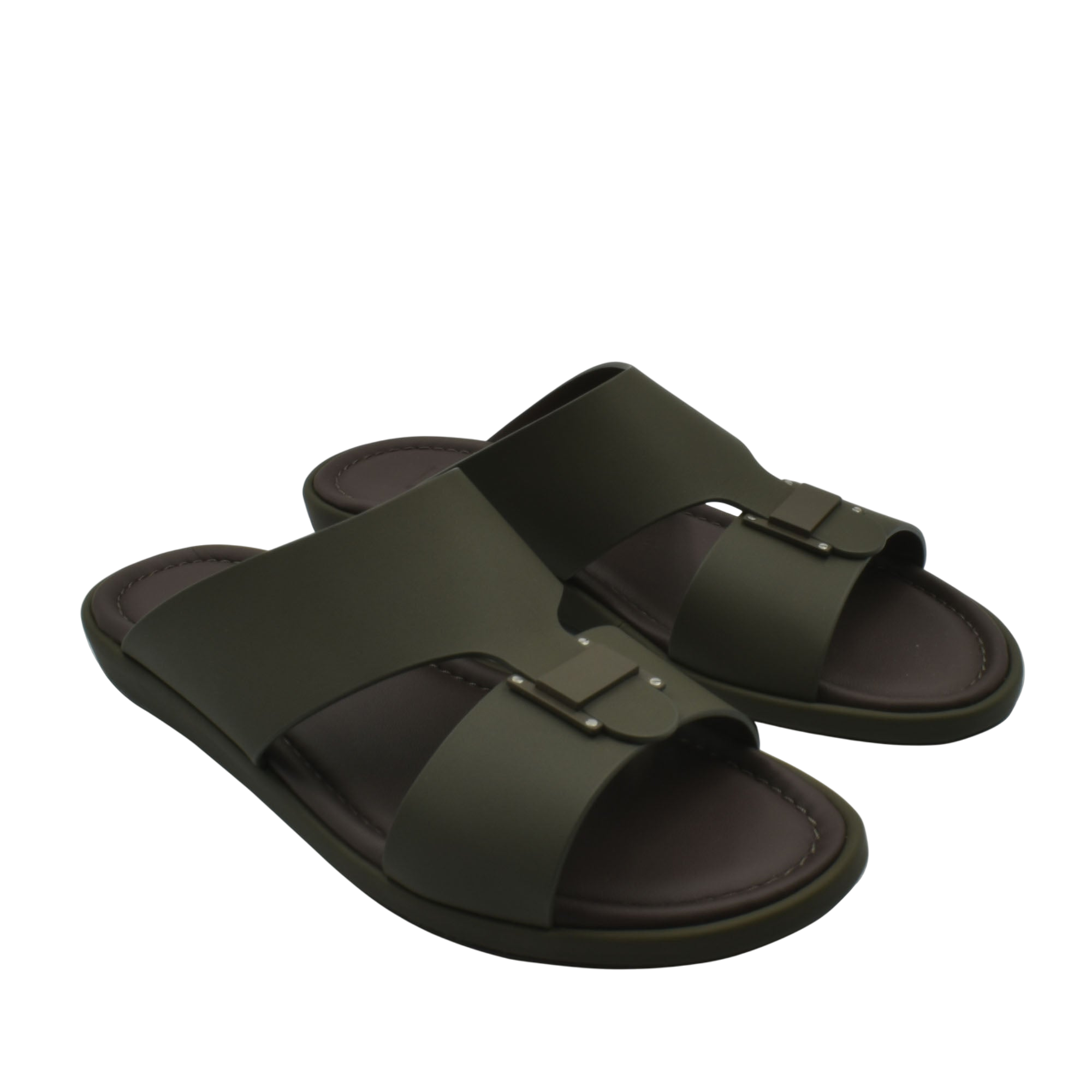 Brown slip-on sandals from Private collection prestige casual footwear with adjustable straps