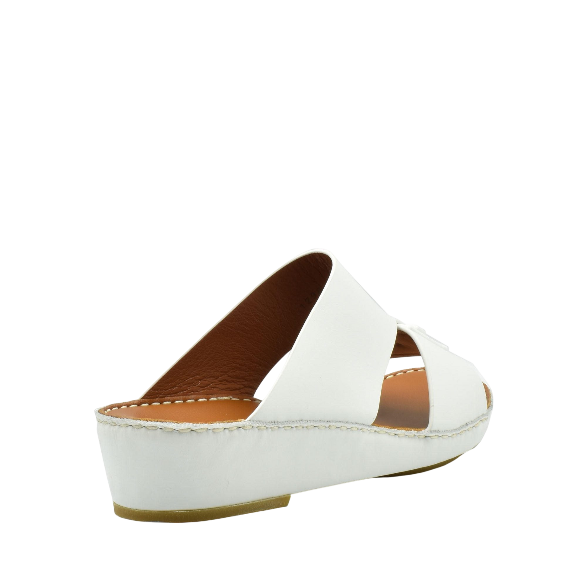 White luxury leather sandals with open toe and slip-on design from private collection