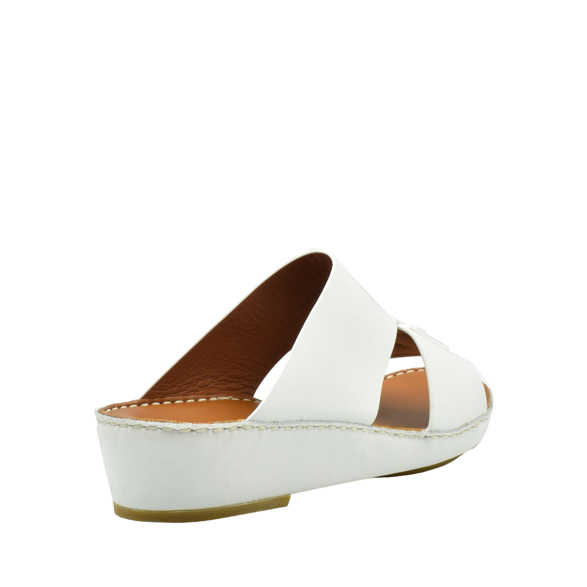 White luxury leather sandals with open toe and slip-on design from private collection