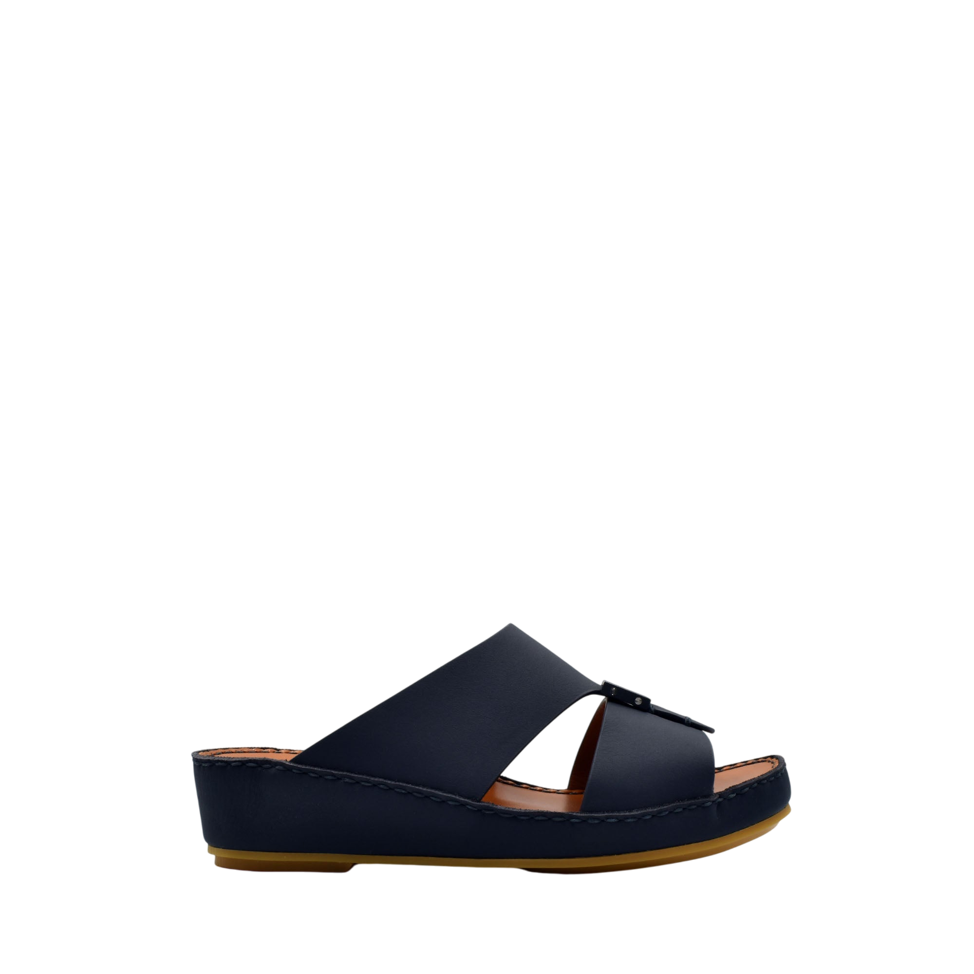 Private rubbercalf kids sandal in black with adjustable strap and cushioned sole for comfort