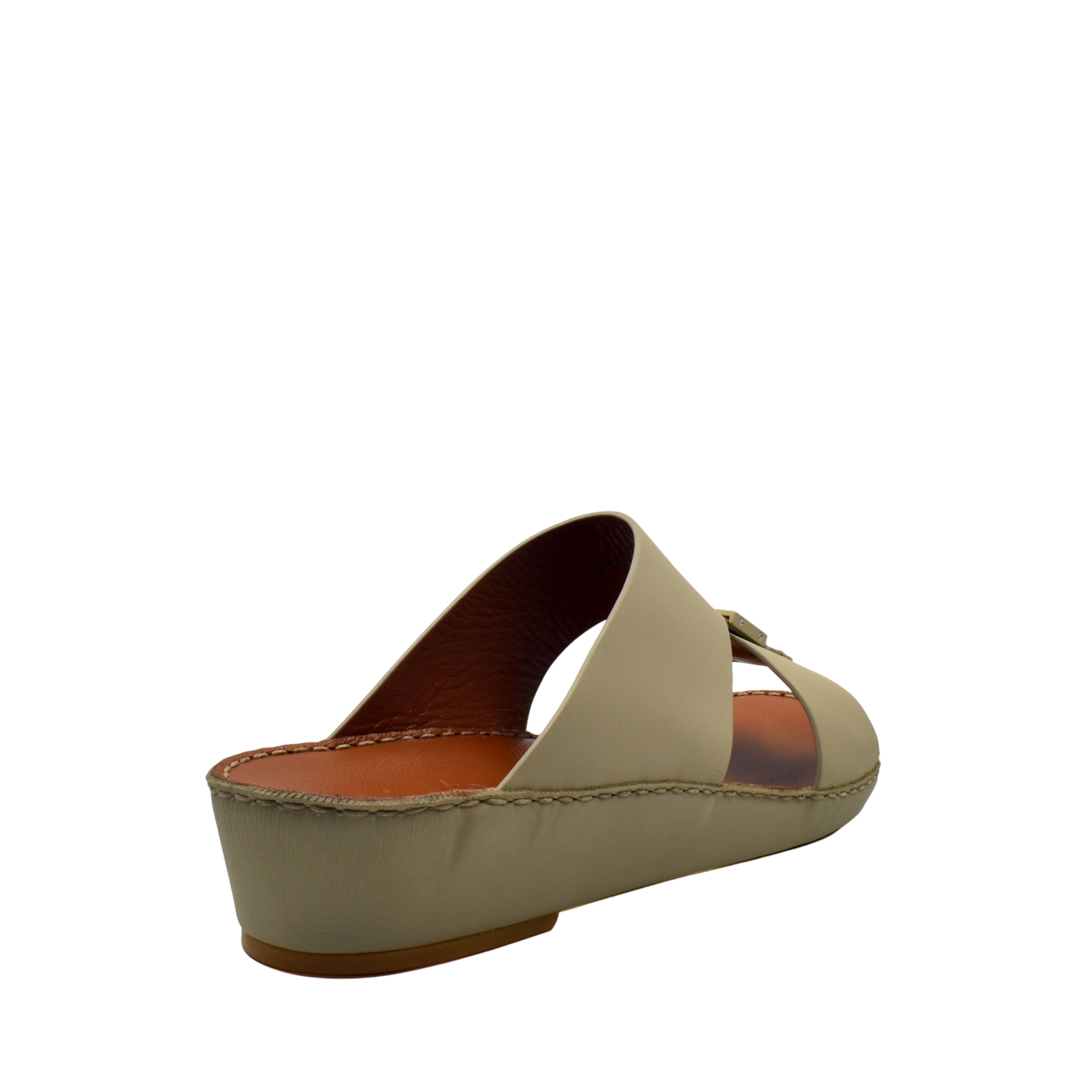 Beige Quadratura Gomato sandals with cushioned sole and open toe design from Private collection