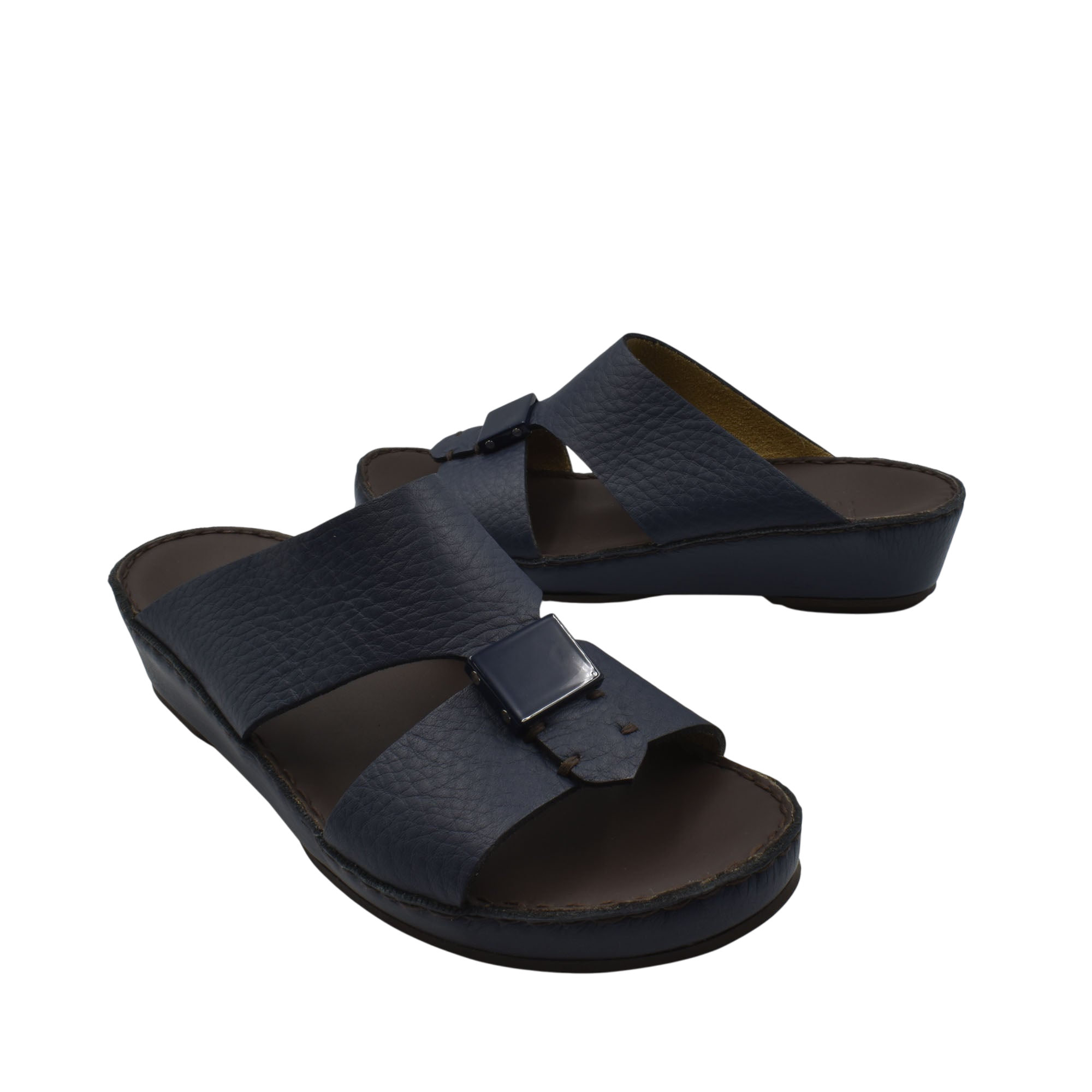 Black Quadratura Isola Lustre sandals with two wide straps and a small heel from Private Collection