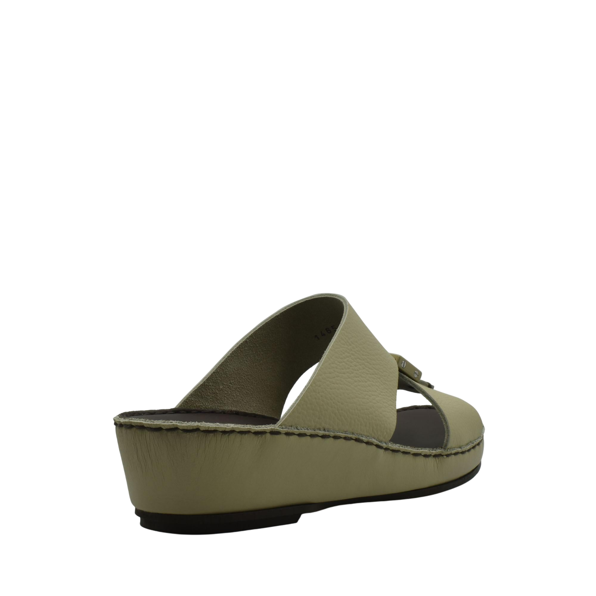 Beige Quadratura Isola Lustre sandals with wedge sole and leather upper from Private collection